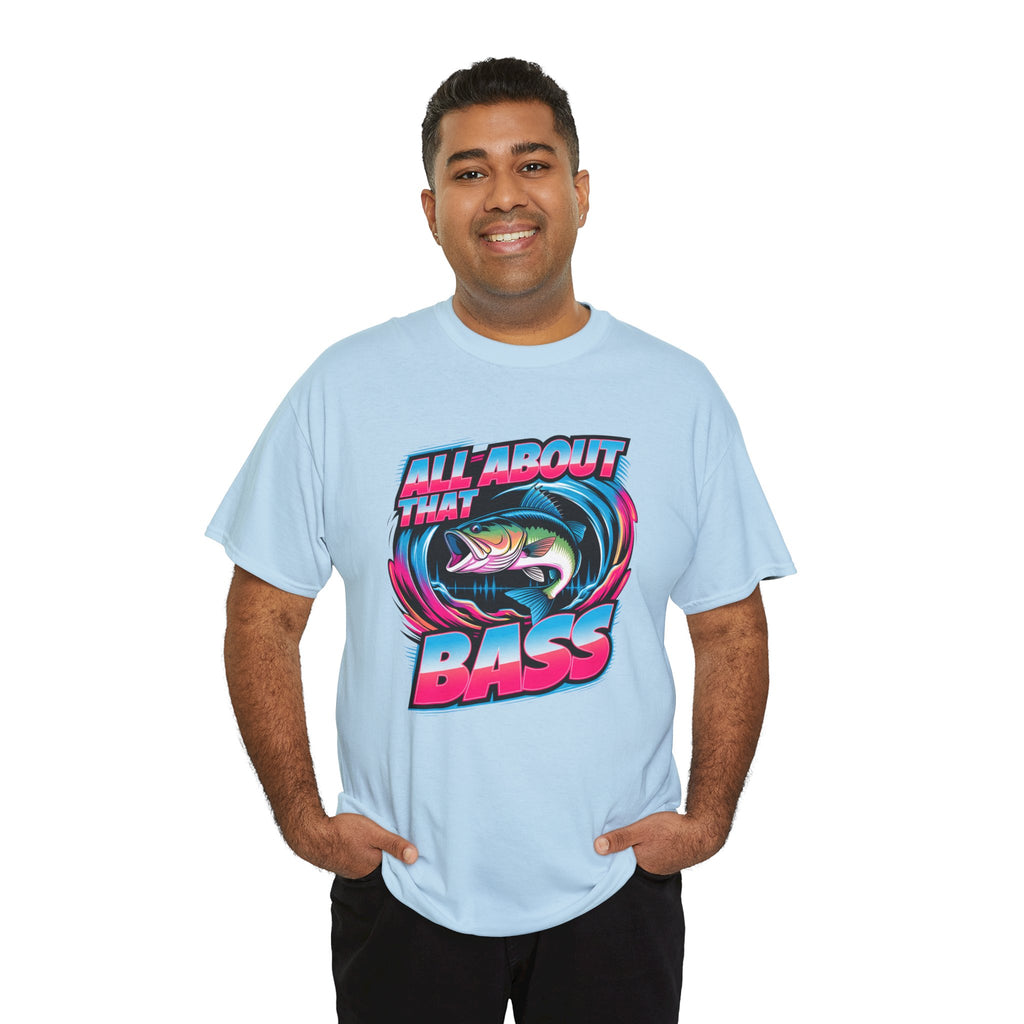 Bass Fishing T-Shirt — "All About That Bass" Retro Graphic Tee