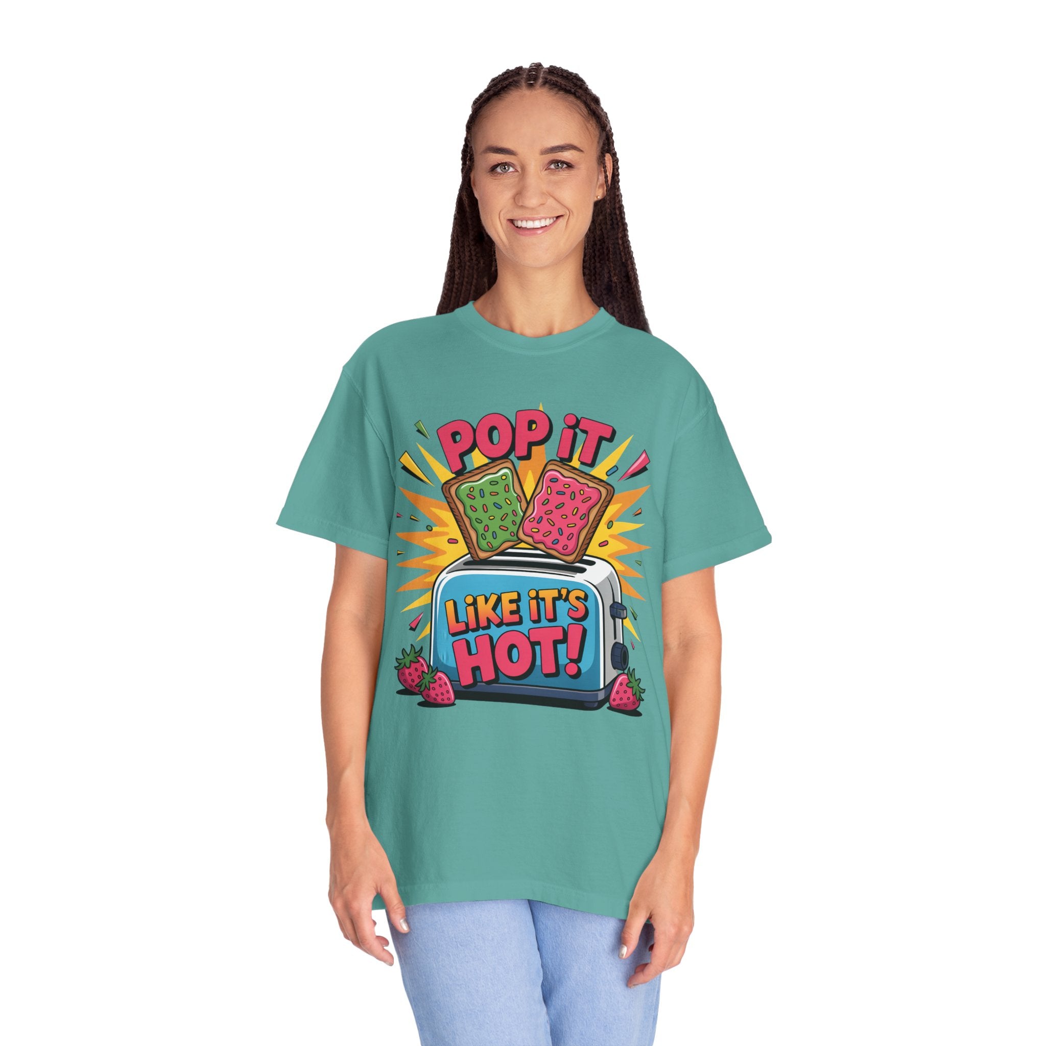 Funny Graphic T-Shirt — Pop It Like It's Hot Humor Gift Tee for Women