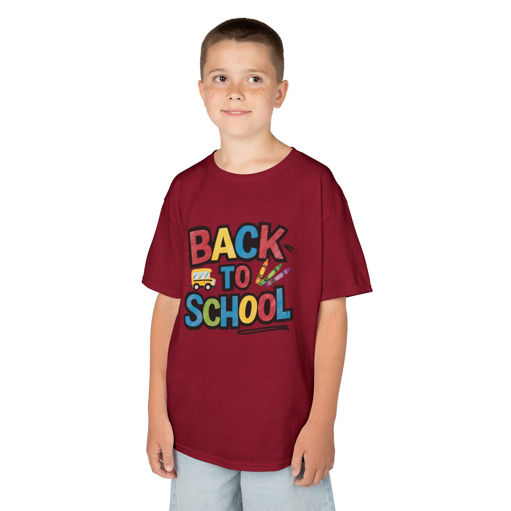 Back to School Kids T-Shirt — Colorful Retro School Design