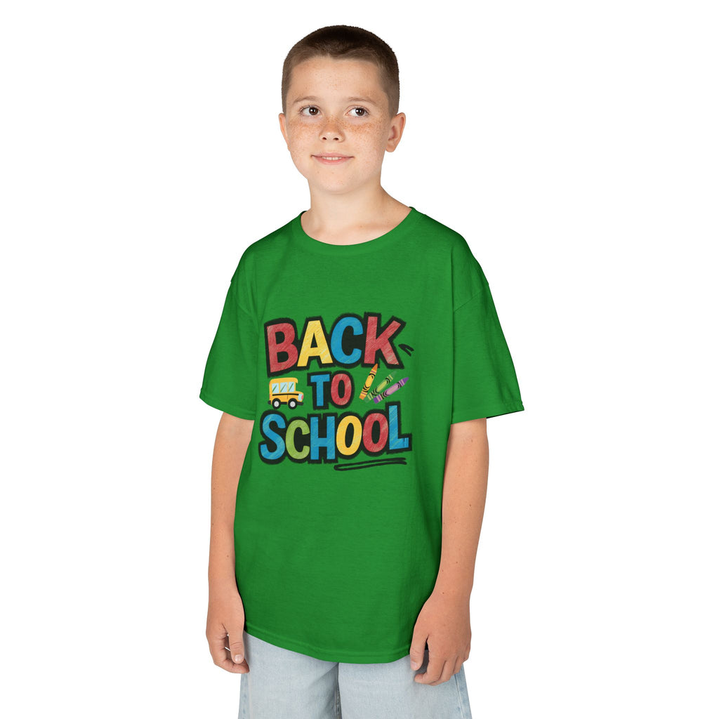 Back to School Kids T-Shirt — Colorful Retro School Design