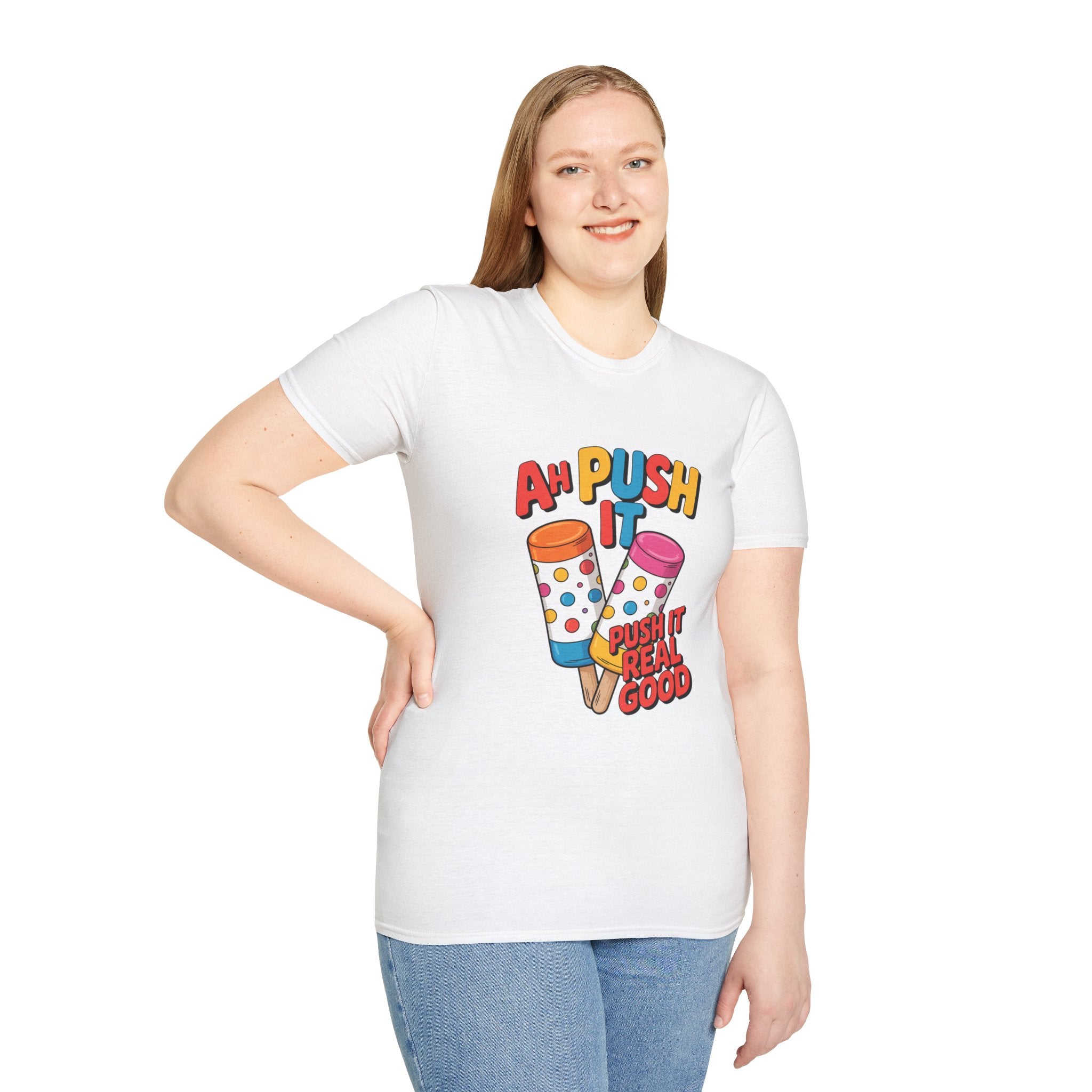 T-Shirt — “Ah Push It” Ice Cream Graphic Tee