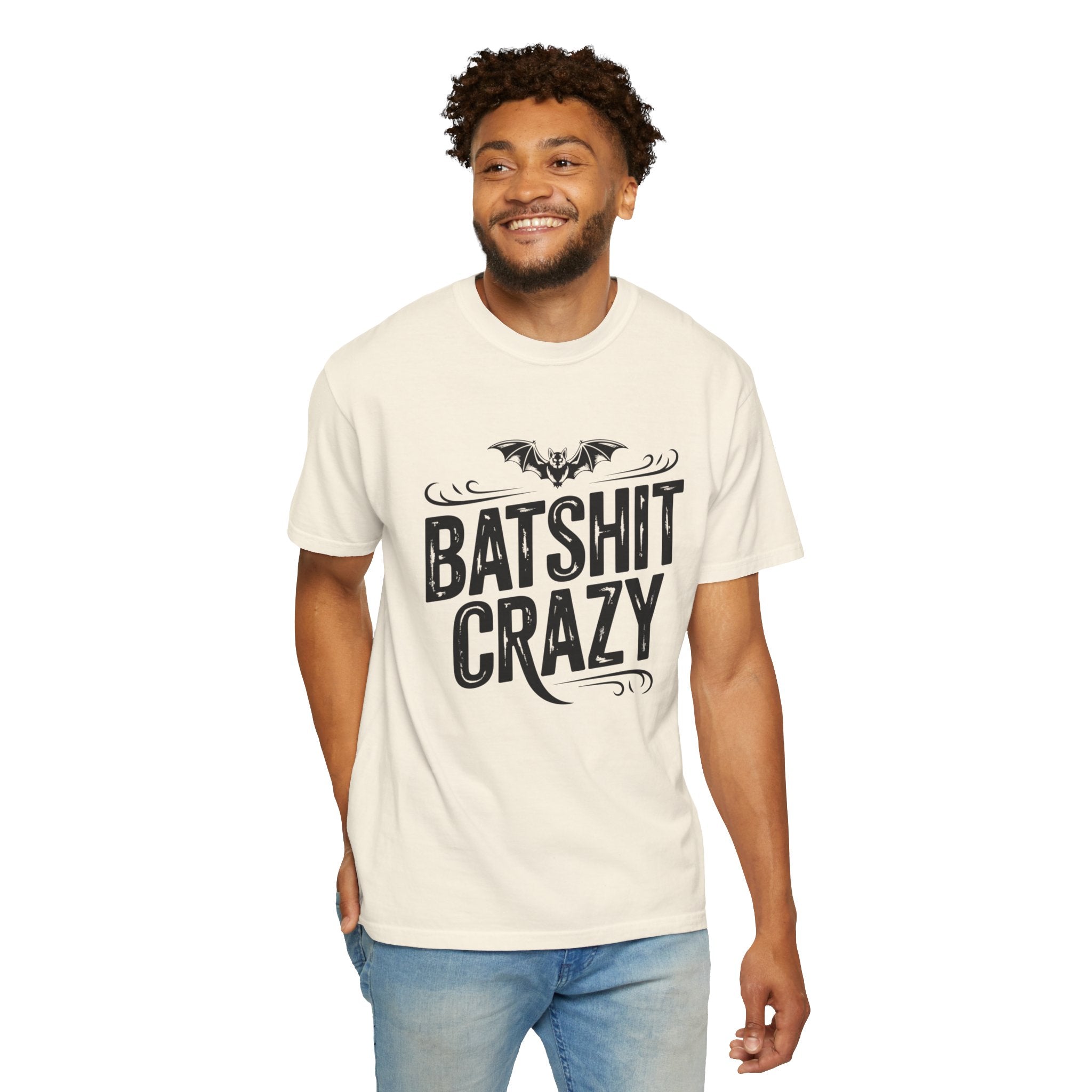 Batshit Crazy T-Shirt — Funny Gothic Bat Graphic Tee for Halloween & Gifts