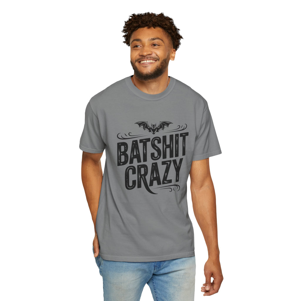 Batshit Crazy T-Shirt — Funny Gothic Bat Graphic Tee for Halloween & Gifts