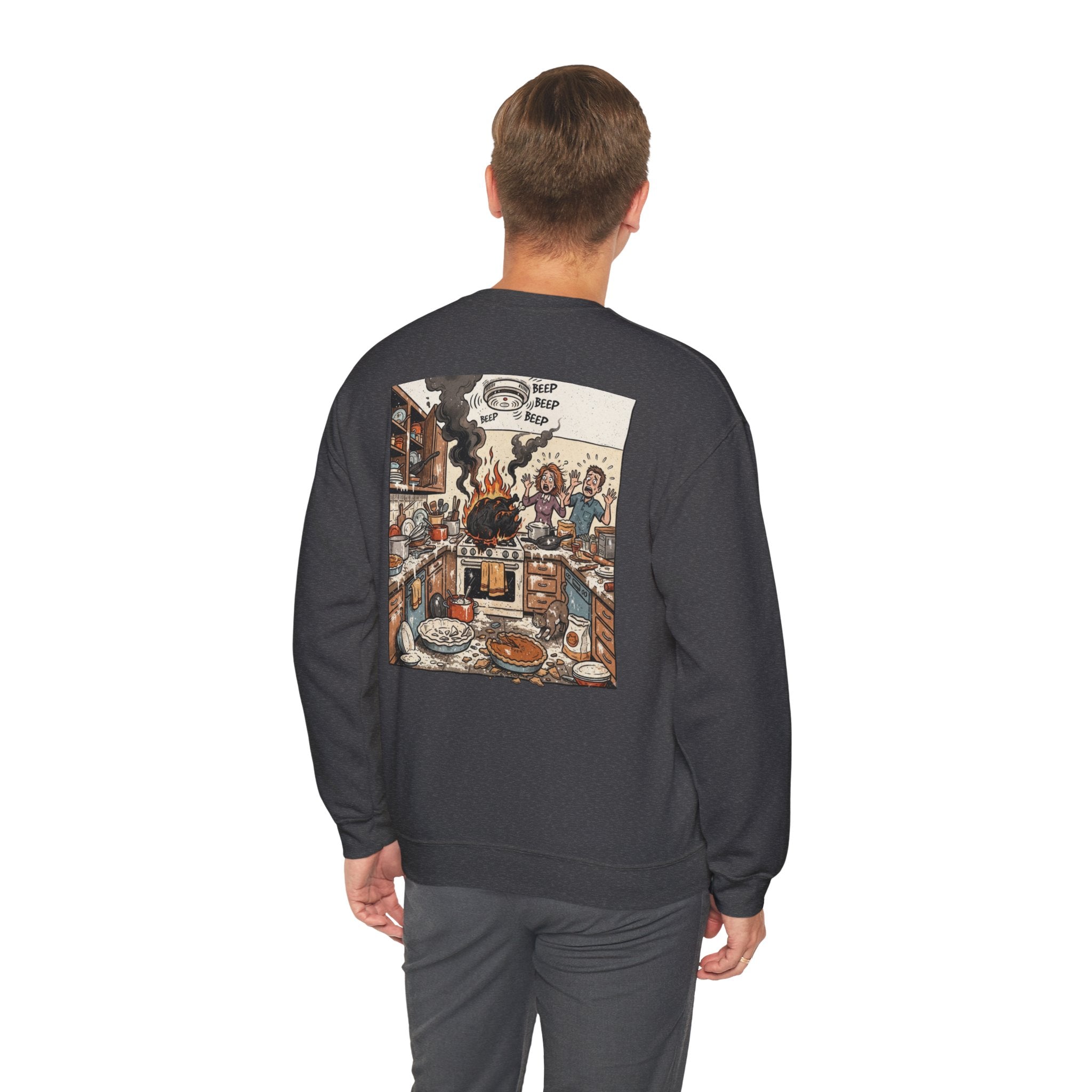 Funny Thanksgiving Chef Crewneck Sweatshirt — Certified Thanksgiving Chef Kitchen Disaster Humor Gift Pullover