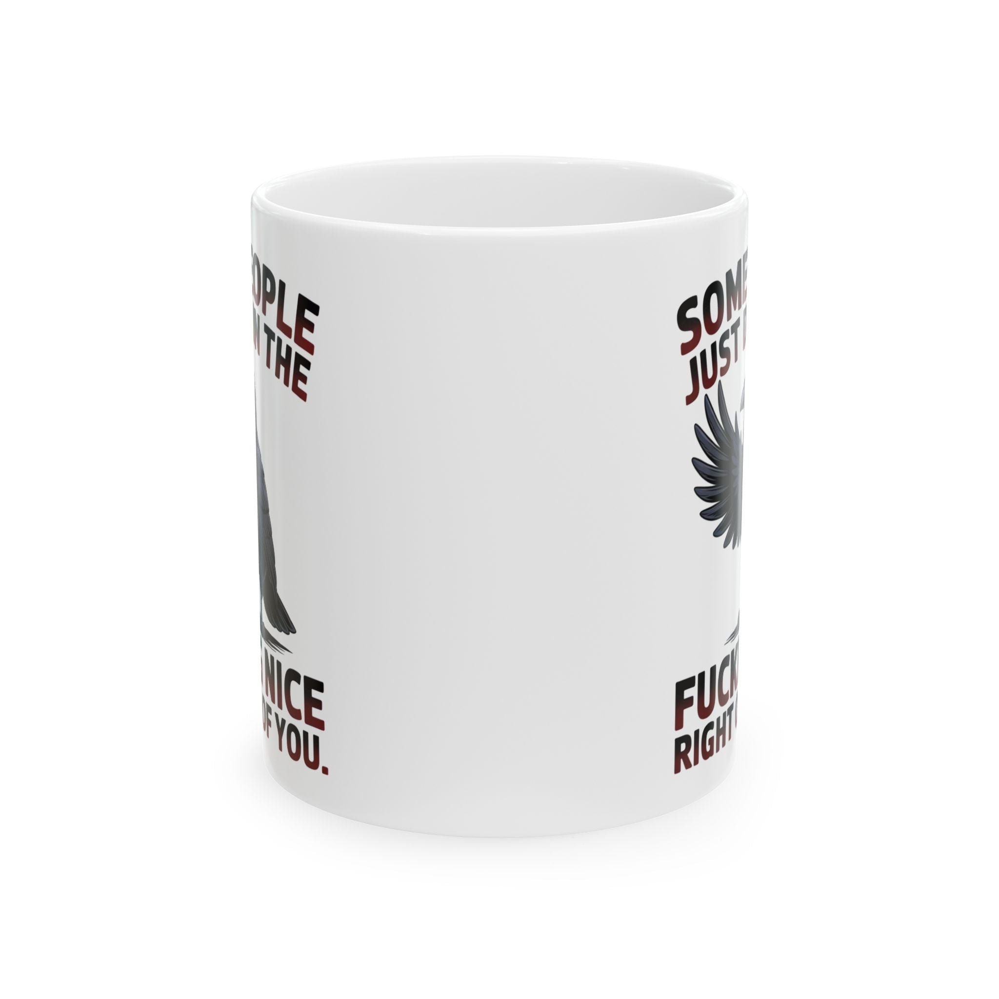 Ceramic Mug — Funny Dark Humor Coffee Mug with 'Some People Just Drain' Gothic Design