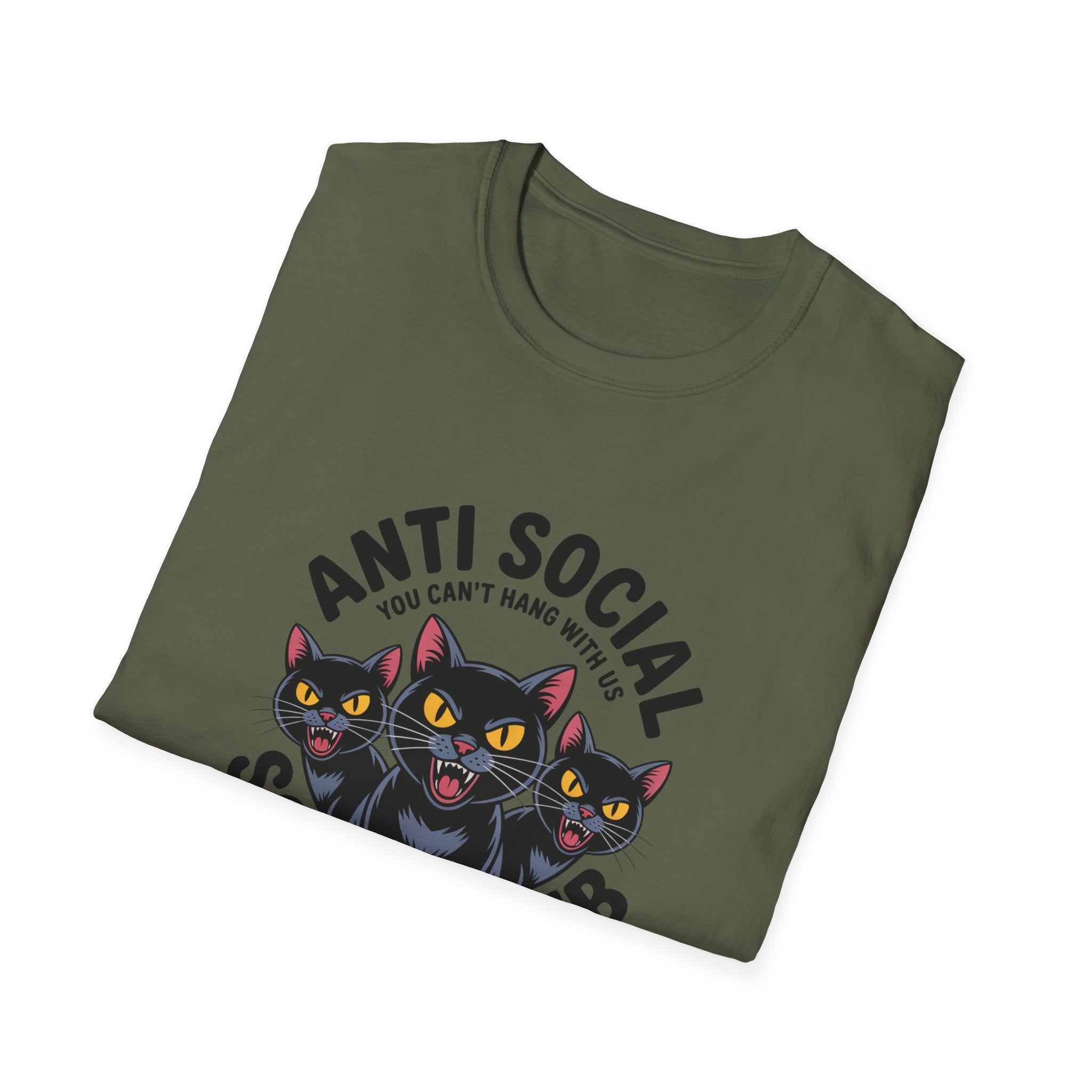 Anti Social Social Club Cat T-Shirt — "You Can't Hang With Us" Graphic Tee