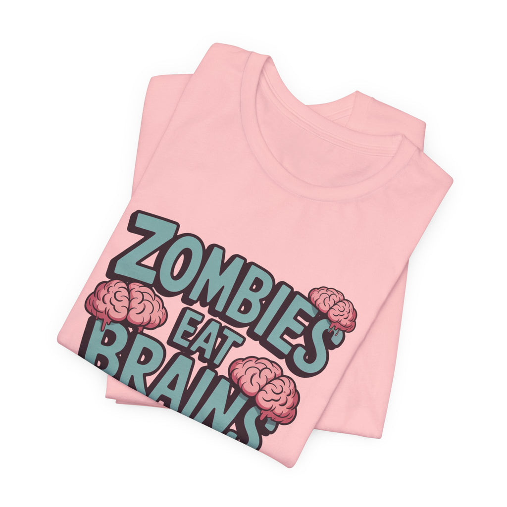 Zombies Eat Brains T‑Shirt — Funny Halloween Horror Tee ("Don't Worry, You Are Safe")