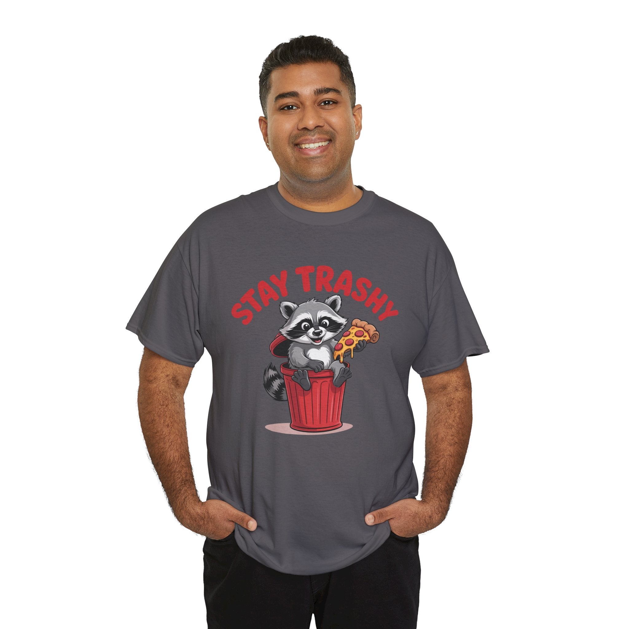 Funny Raccoon T-Shirt — Stay Trashy Humor Gift Tee for Women