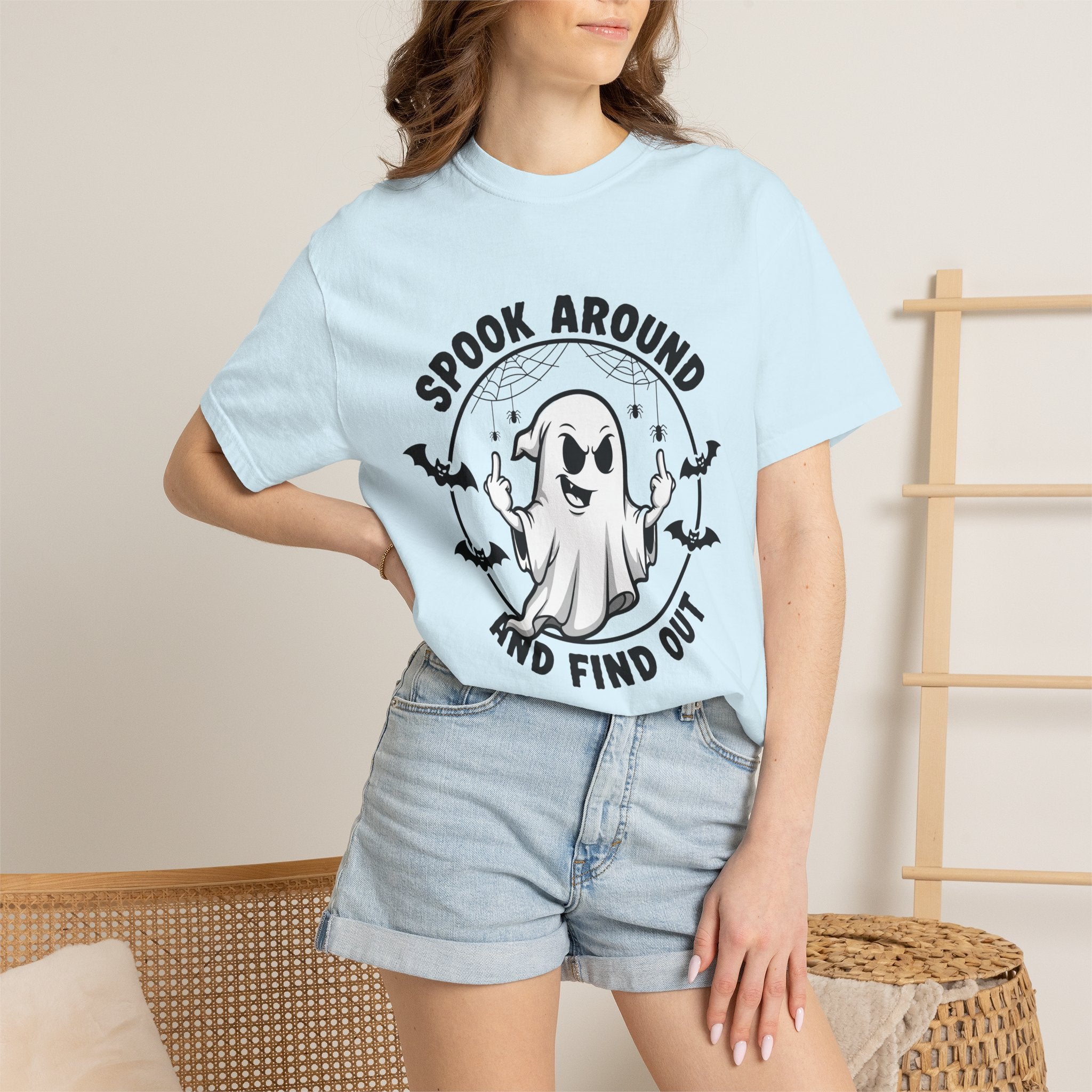 Spook Around And Find Out T-Shirt — Cute Halloween Ghost Graphic Tee
