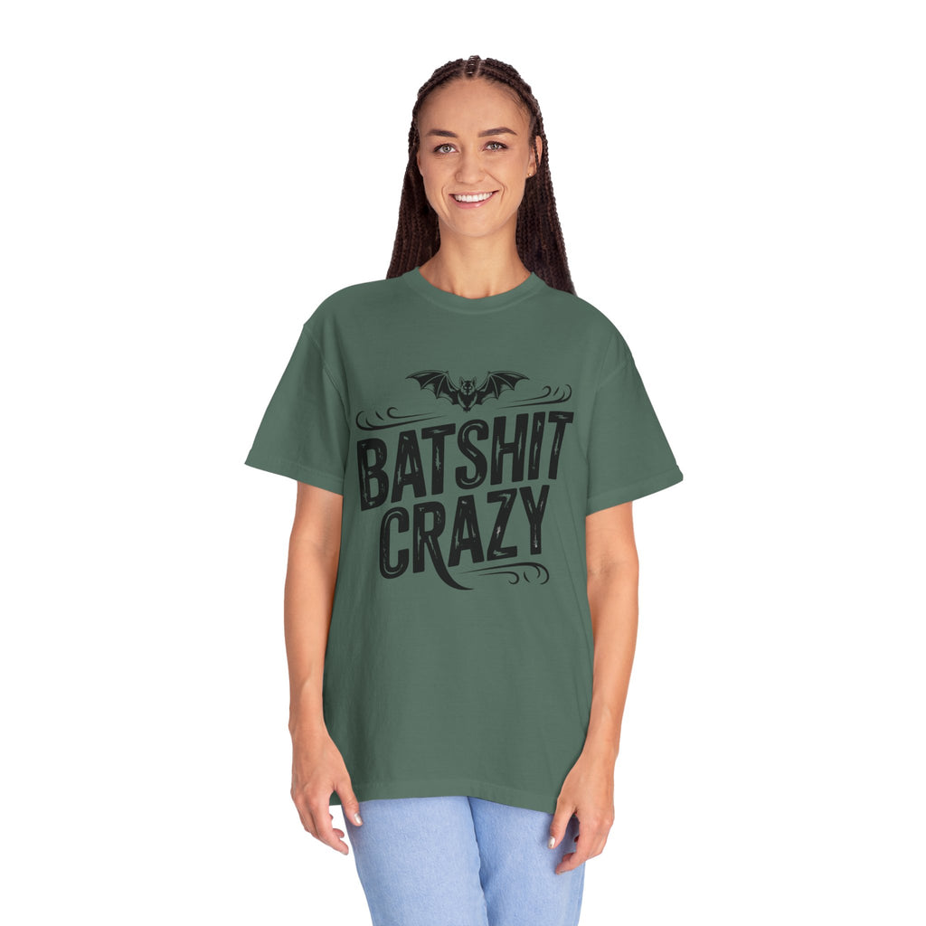 Batshit Crazy T-Shirt — Funny Gothic Bat Graphic Tee for Halloween & Gifts
