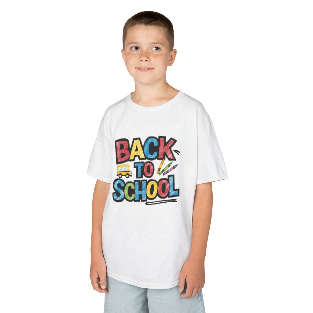 Back to School Kids T-Shirt — Colorful Retro School Design