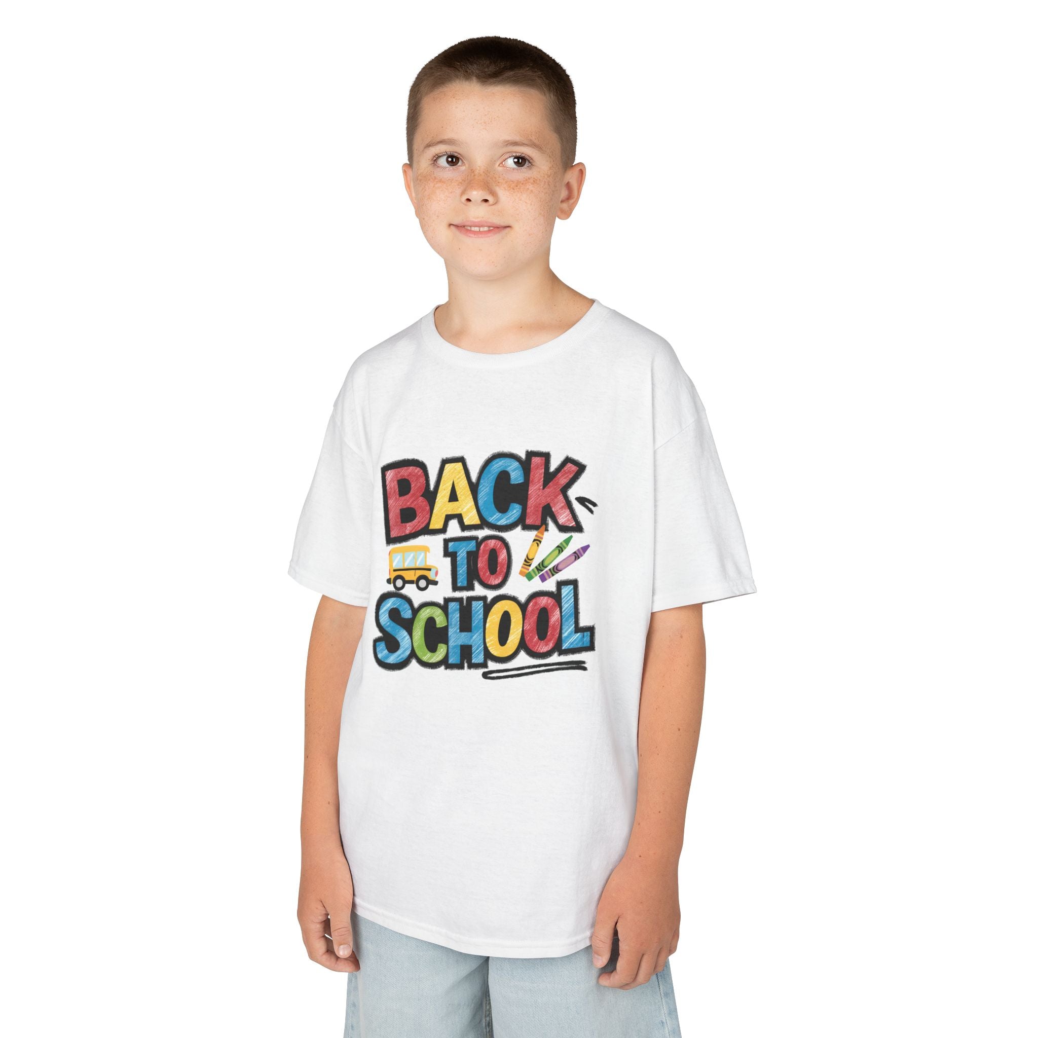 Back to School Kids T-Shirt — Colorful Retro School Design