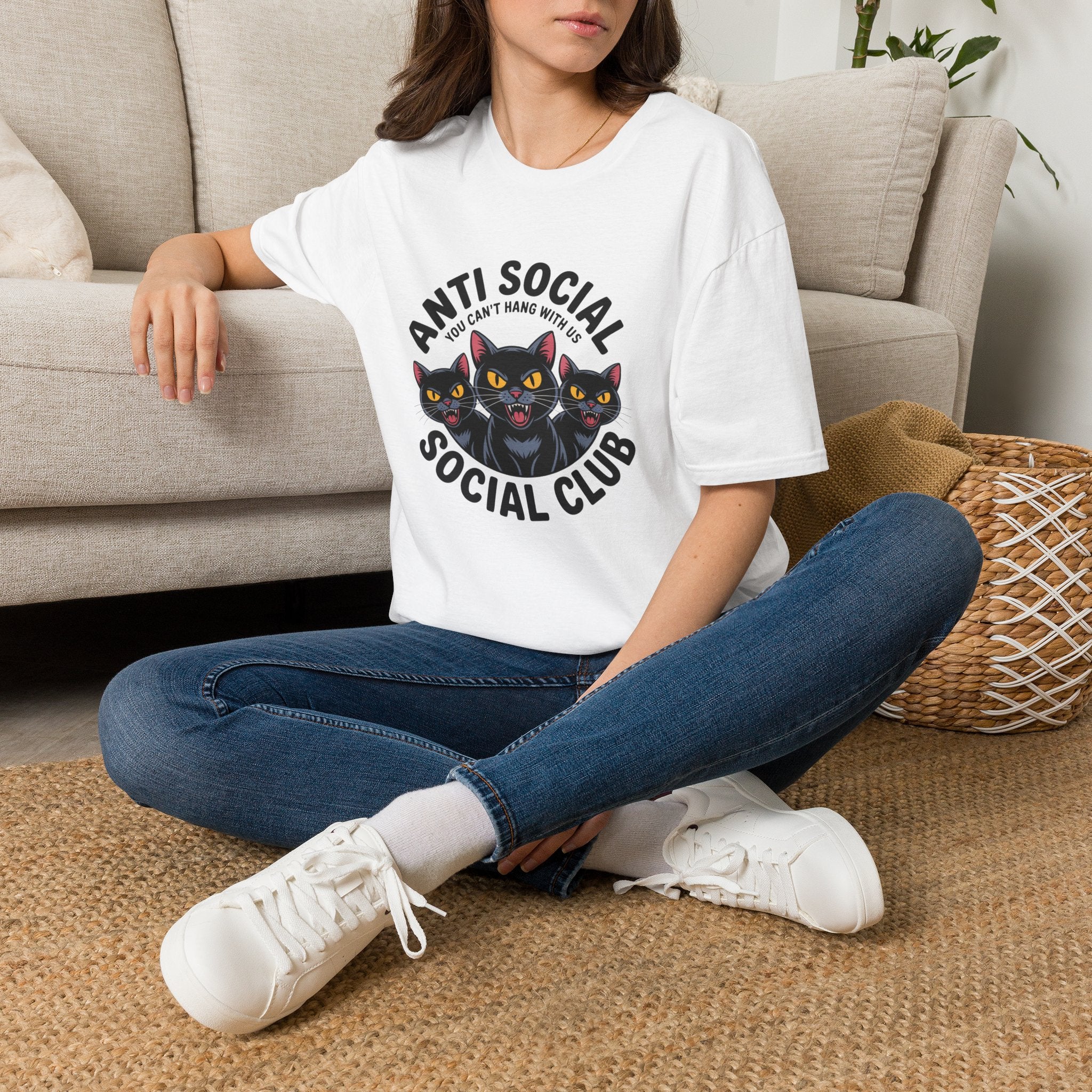 Anti Social Social Club Cat T-Shirt — "You Can't Hang With Us" Graphic Tee