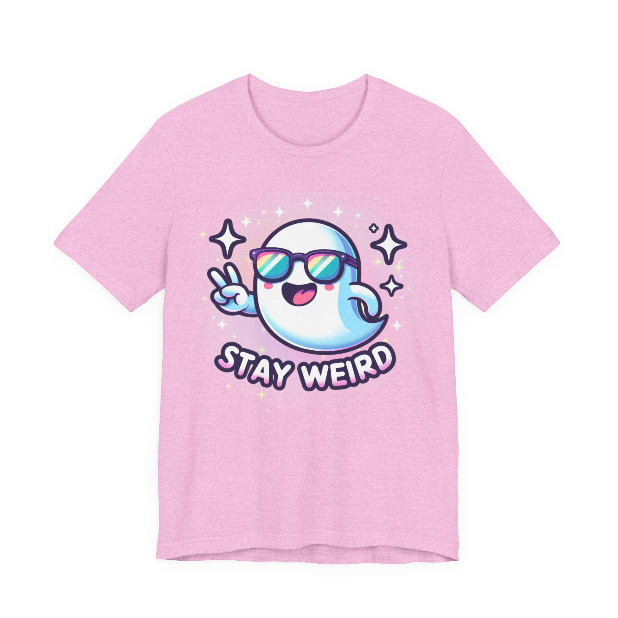 Stay Weird Ghost T-Shirt — Cute Cartoon Ghost with Sunglasses