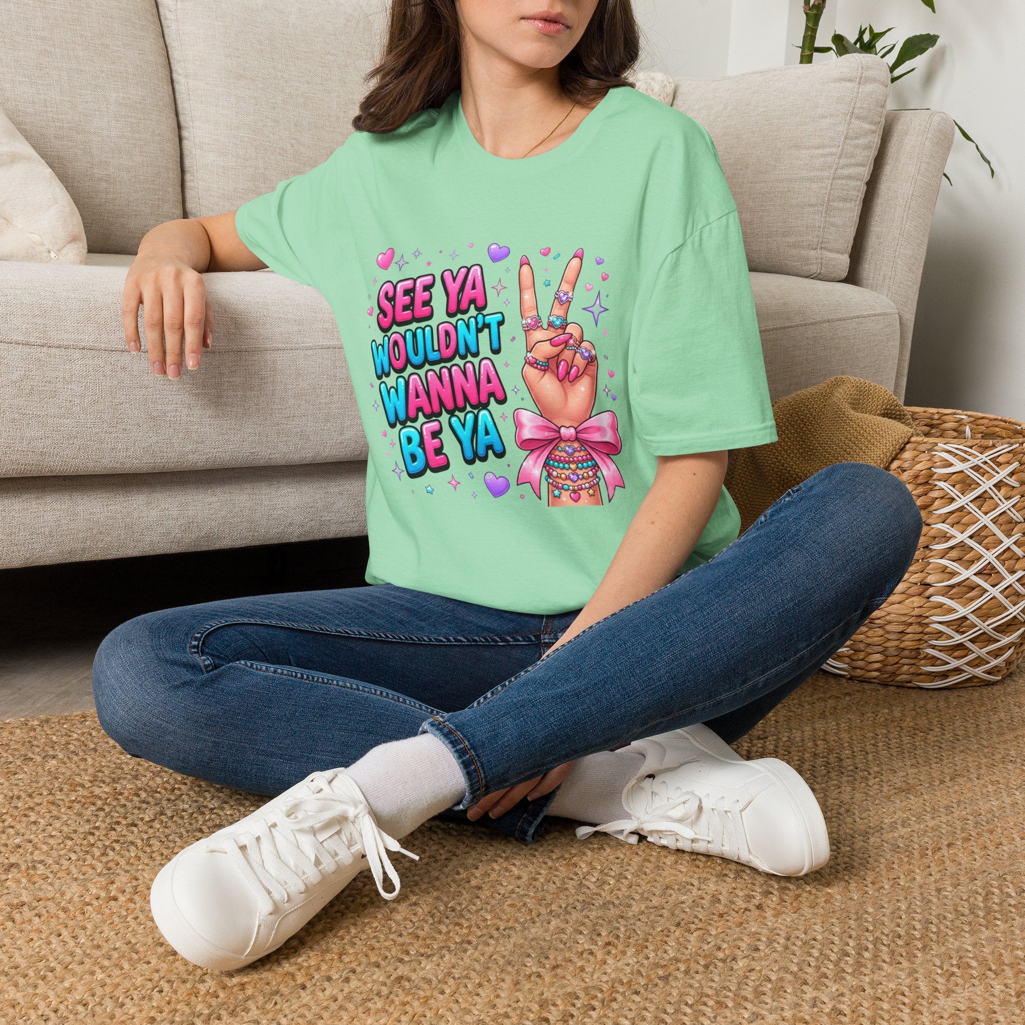 See Ya Wouldn't Wanna Be Ya T-Shirt — Sassy Peace Sign Graphic Tee
