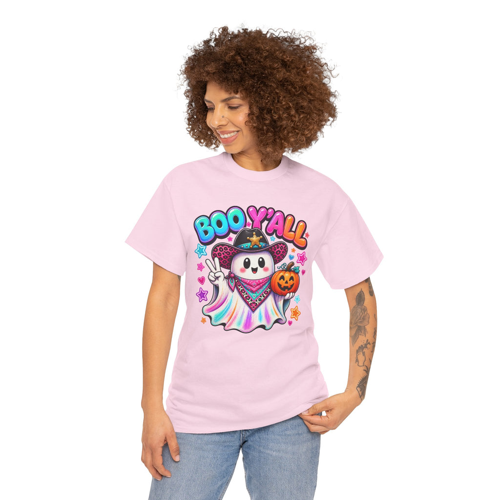 Boo Y’all Ghost Tee — Cute Halloween Pumpkin Trick-or-Treat T-Shirt