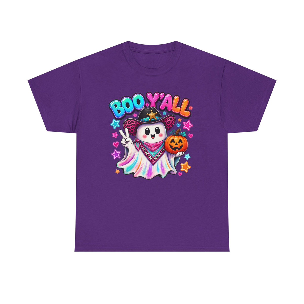 Boo Y’all Ghost Tee — Cute Halloween Pumpkin Trick-or-Treat T-Shirt