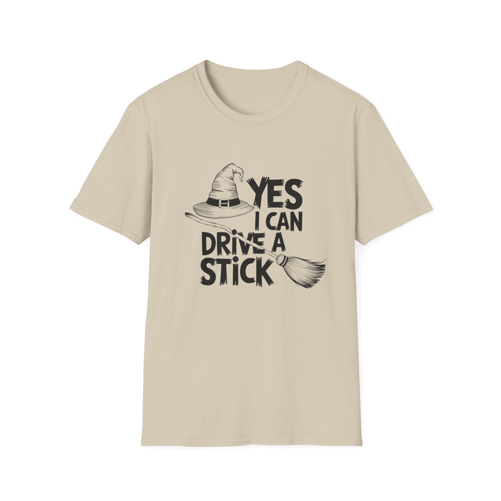 Witch Hat Tee - "Yes I Can Drive a Stick" Halloween T-Shirt