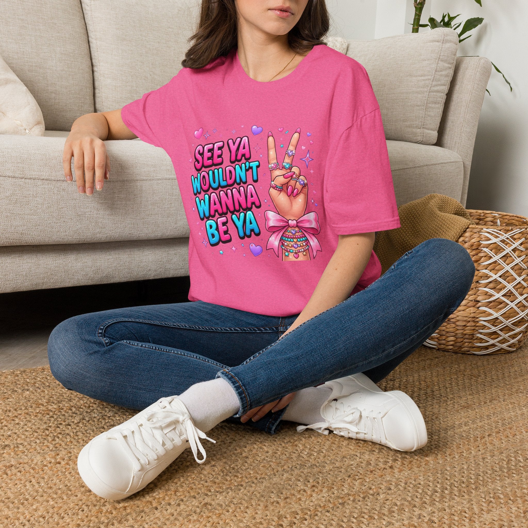 See Ya Wouldn't Wanna Be Ya T-Shirt — Sassy Peace Sign Graphic Tee