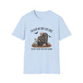 Skull Tombstone Tee — "I'm Glad We Only Live Once" Funny Gothic T-Shirt