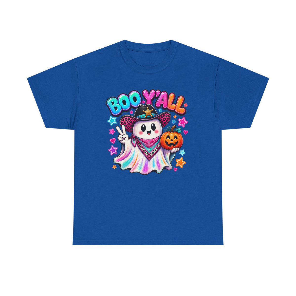 Boo Y’all Ghost Tee — Cute Halloween Pumpkin Trick-or-Treat T-Shirt