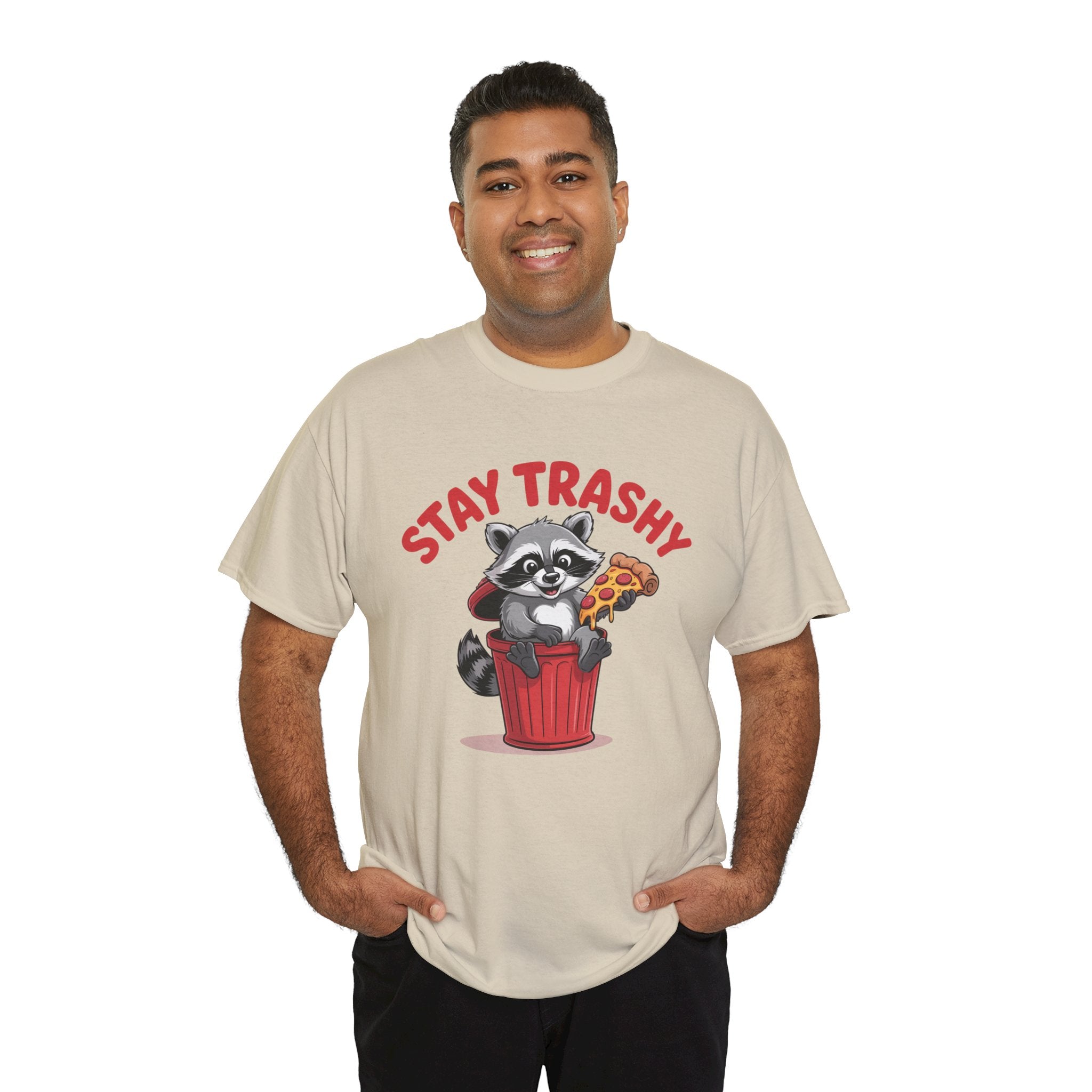 Funny Raccoon T-Shirt — Stay Trashy Humor Gift Tee for Women