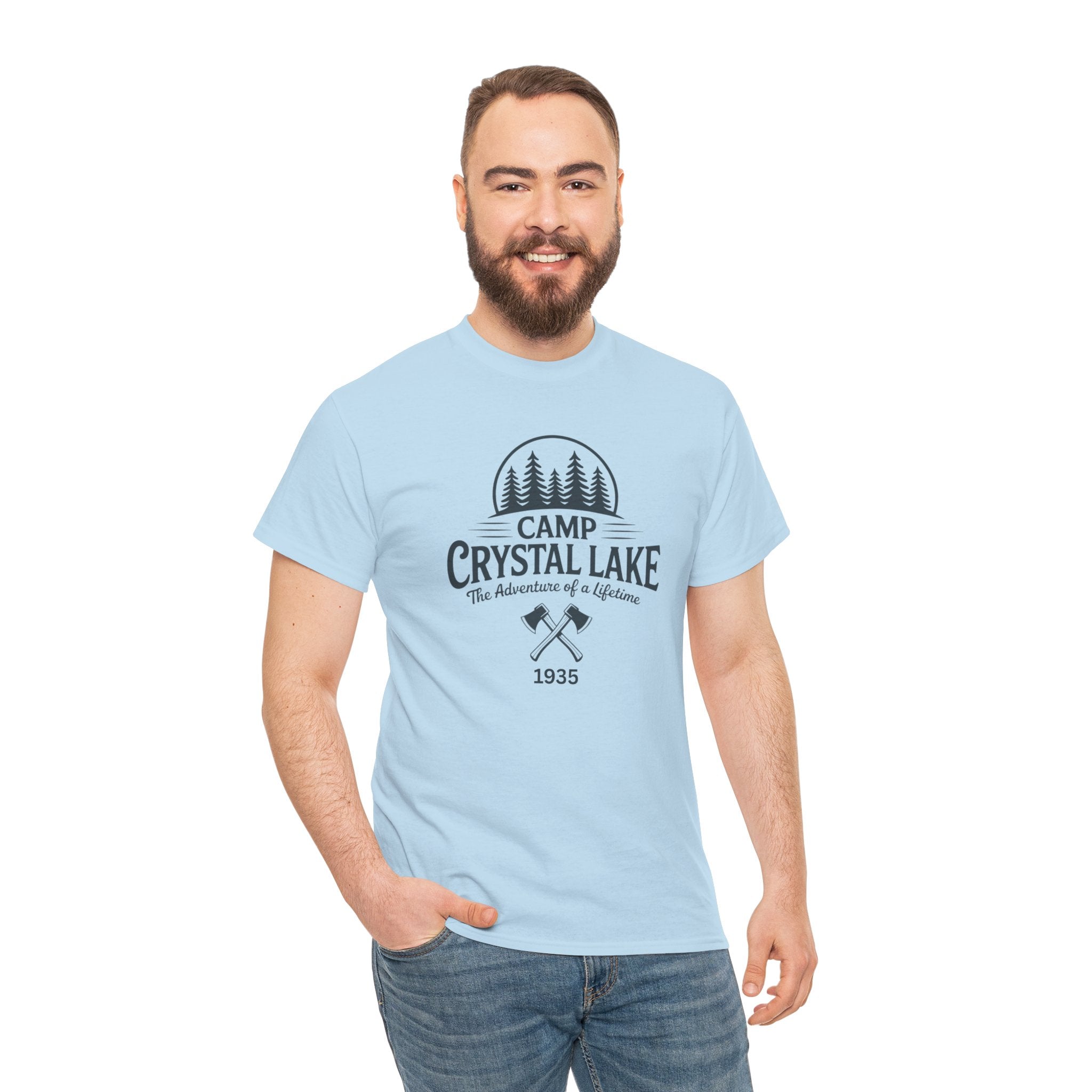 Camp Crystal Lake Tee — Vintage Outdoor Camping Shirt ("Camp Crystal Lake")