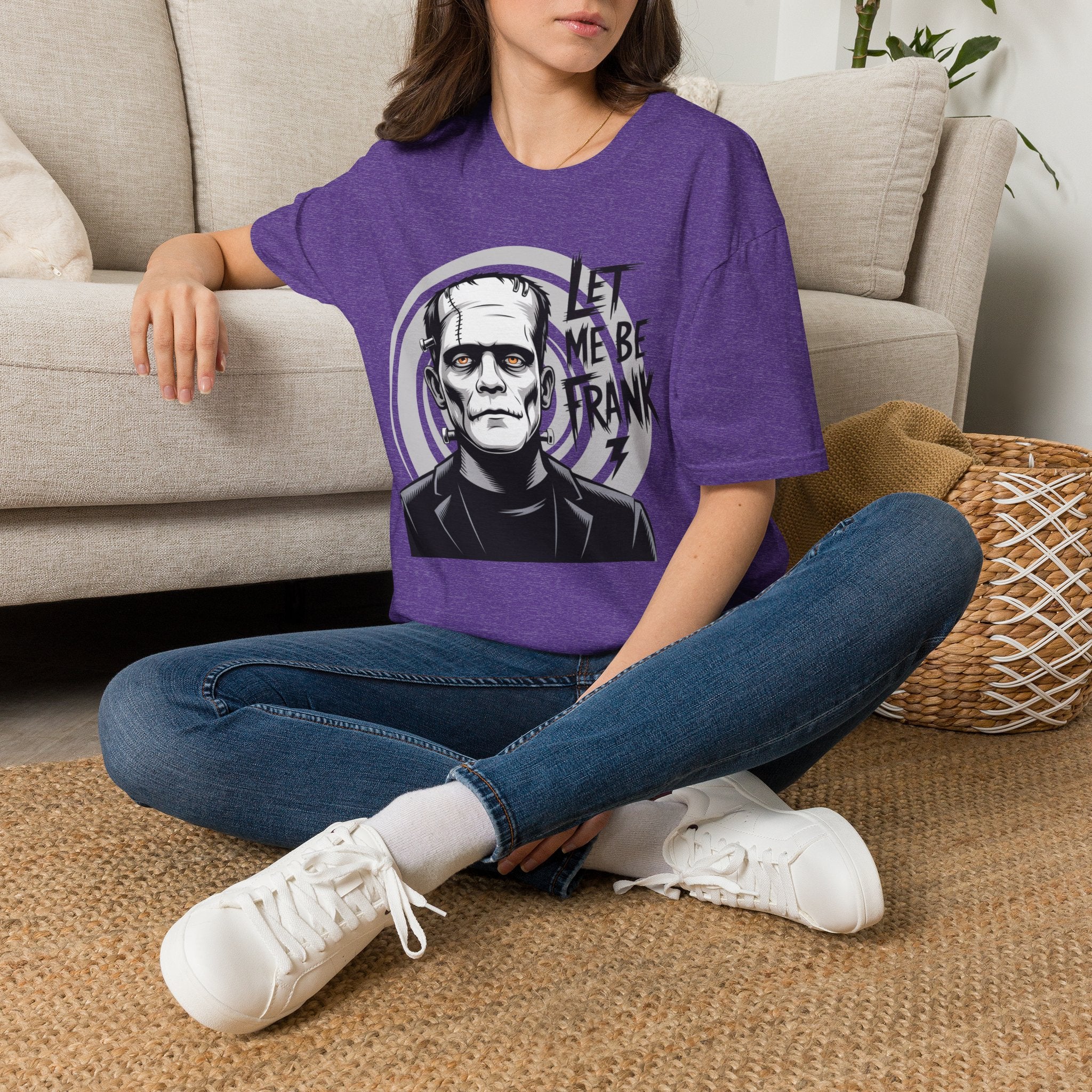 Frankenstein Monster Graphic T-Shirt — "Let Me Be Frank" Halloween Tee