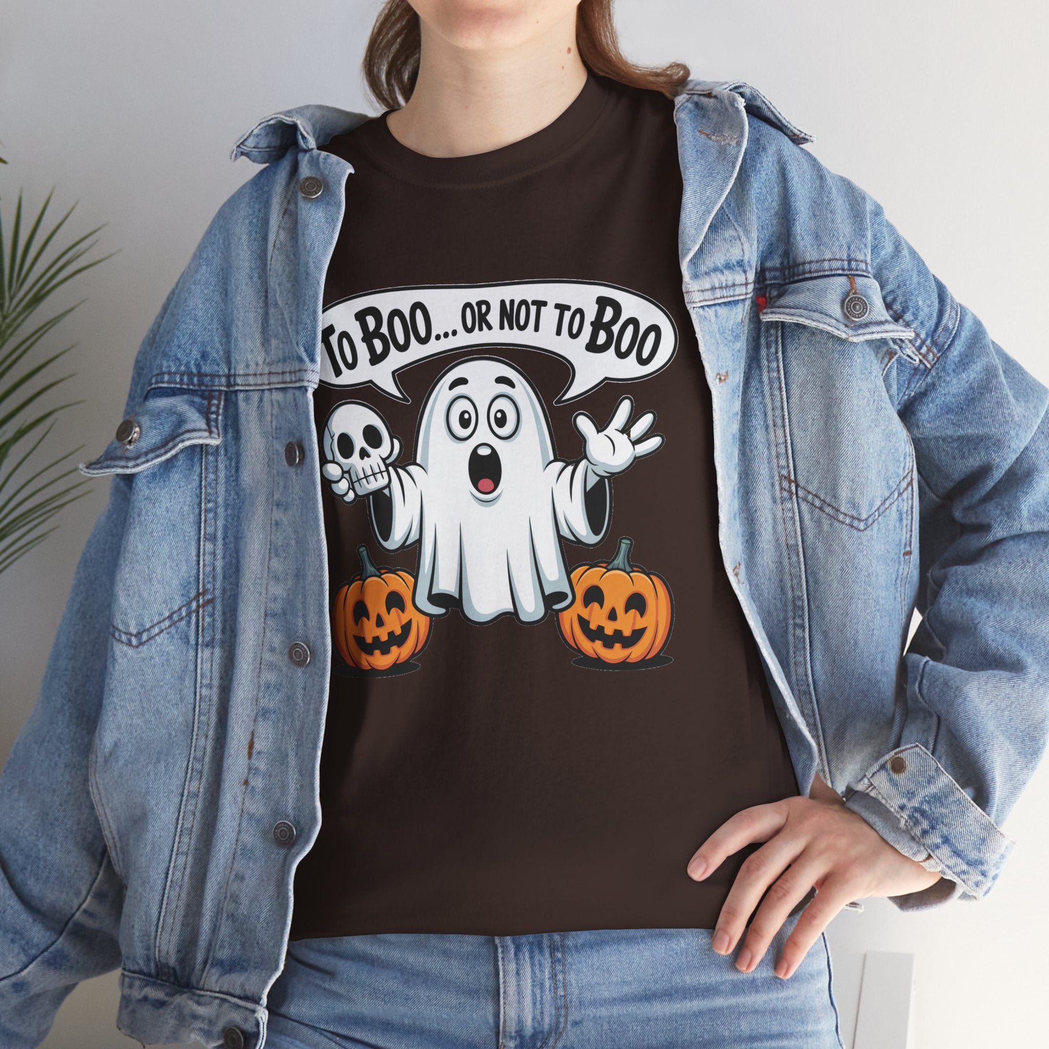 Halloween Ghost Tee - "To Boo... or Not to Boo" Cute Spooky Graphic T-Shirt