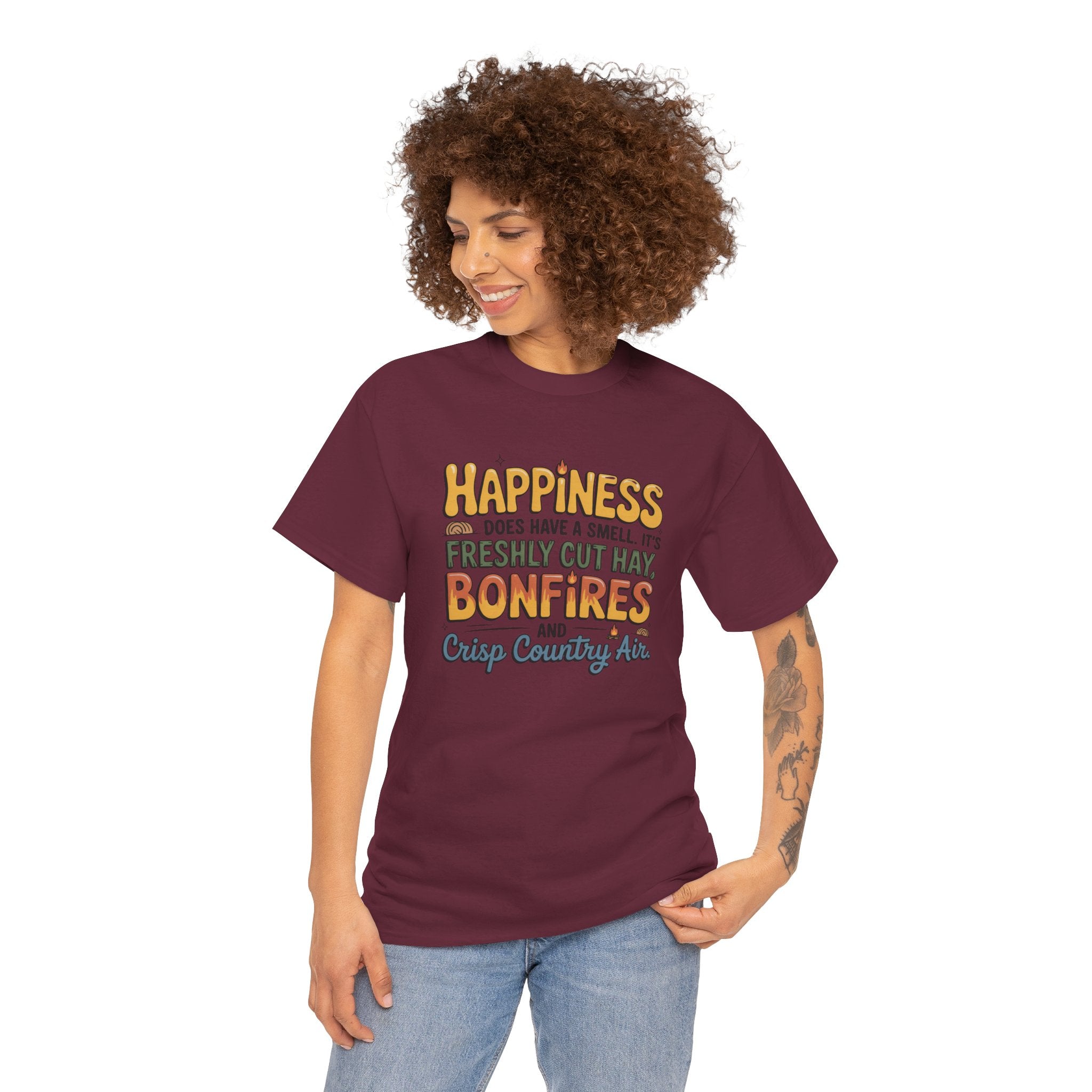Funny Country Life Graphic T-Shirt — Freshly Cut Hay Farm Life Gift Tee for Women