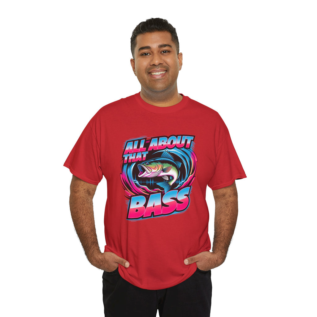 Bass Fishing T-Shirt — "All About That Bass" Retro Graphic Tee