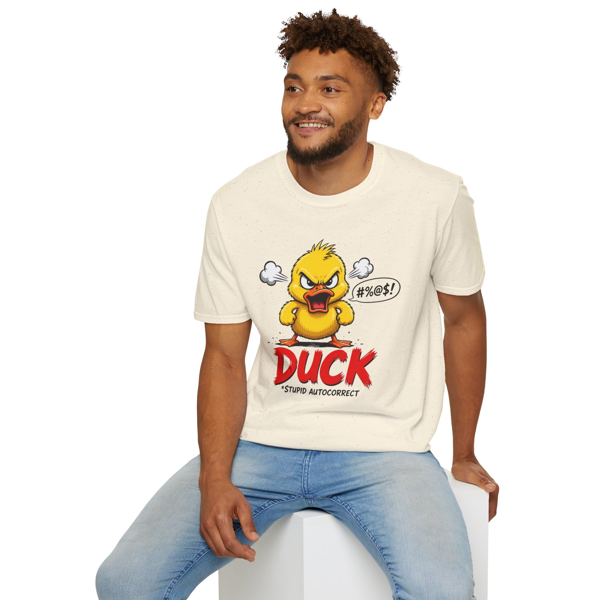 Angry Duck T-Shirt — Funny "Duck (Stupid Autocorrect)" Graphic Tee