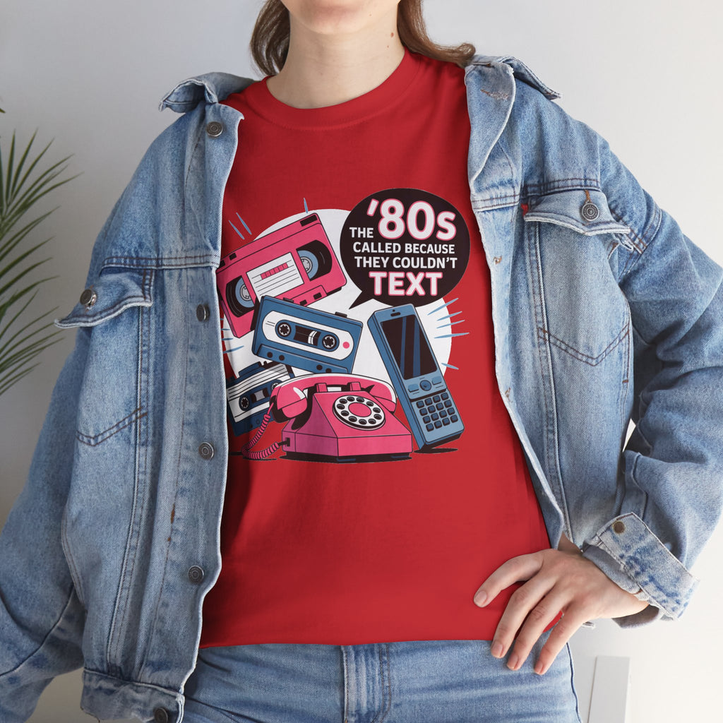 '80s Retro Phones Tee – Vintage Rotary, Cassette & Brick Cell Graphic T-Shirt