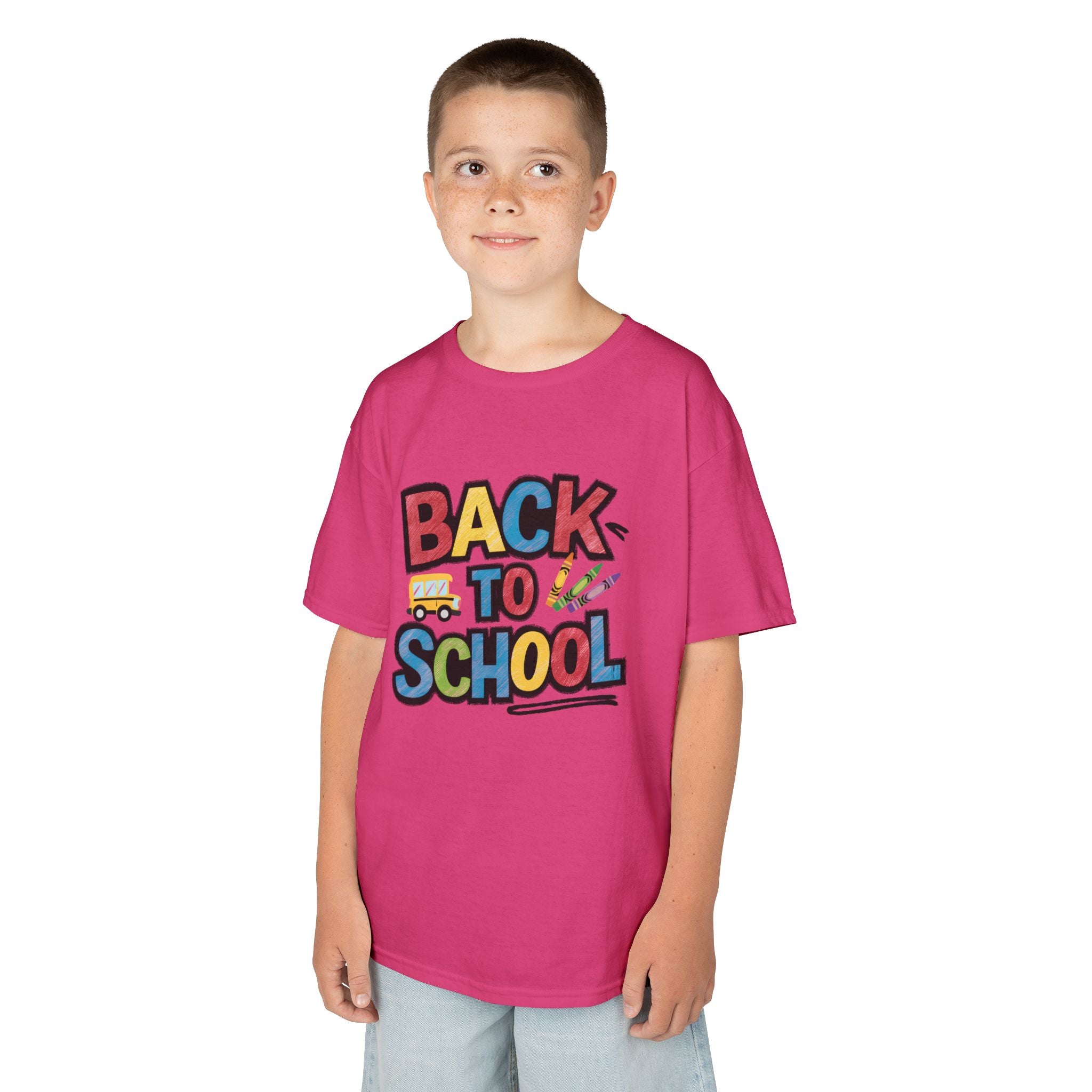 Back to School Kids T-Shirt — Colorful Retro School Design