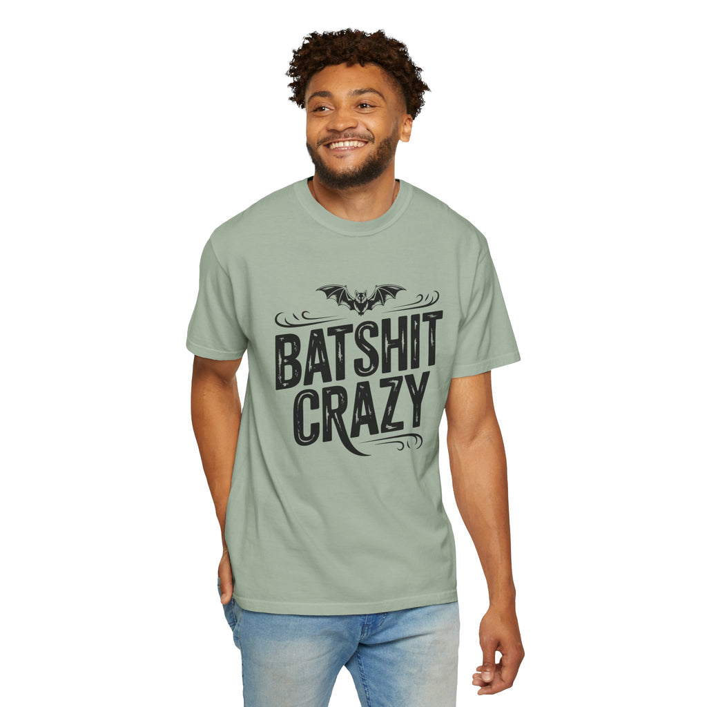 Batshit Crazy T-Shirt — Funny Gothic Bat Graphic Tee for Halloween & Gifts