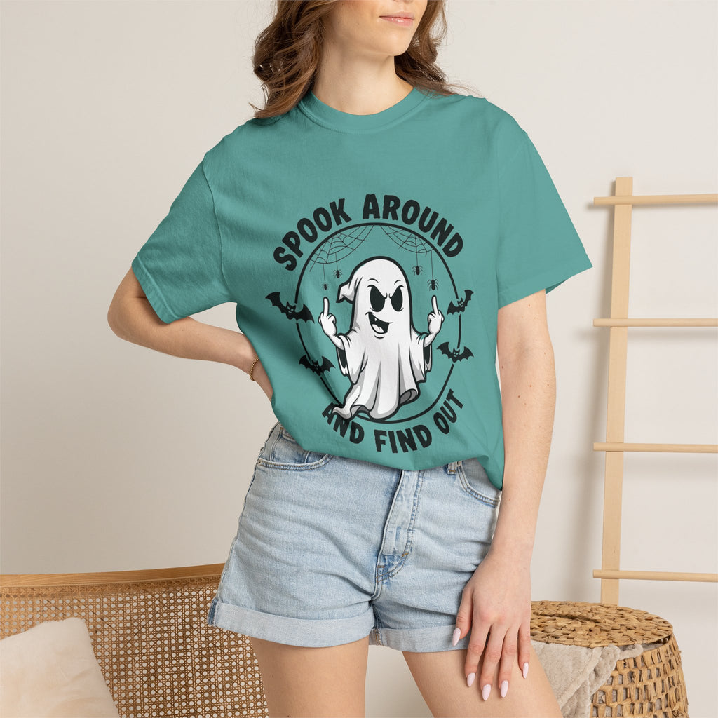 Spook Around And Find Out T-Shirt — Cute Halloween Ghost Graphic Tee