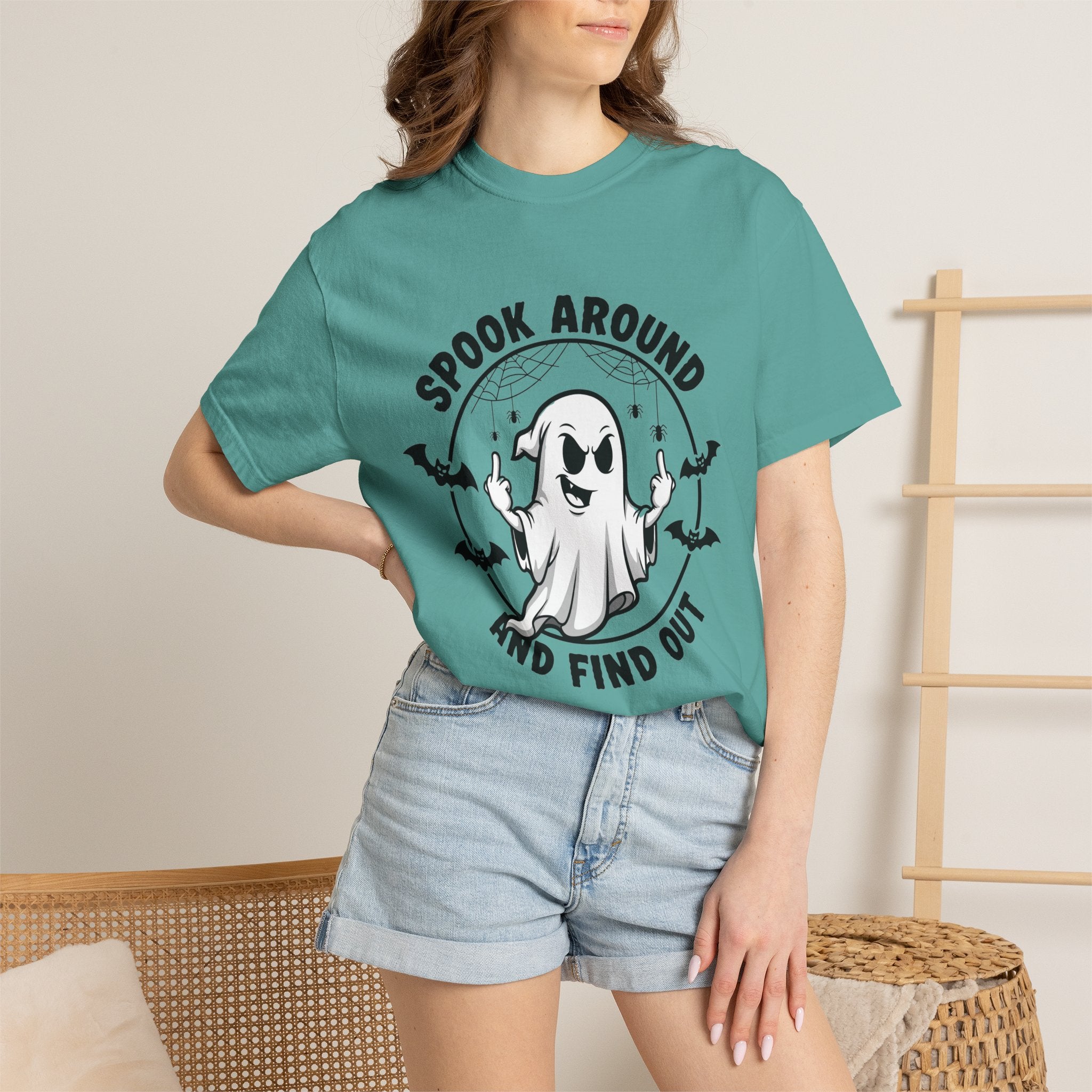 Spook Around And Find Out T-Shirt — Cute Halloween Ghost Graphic Tee