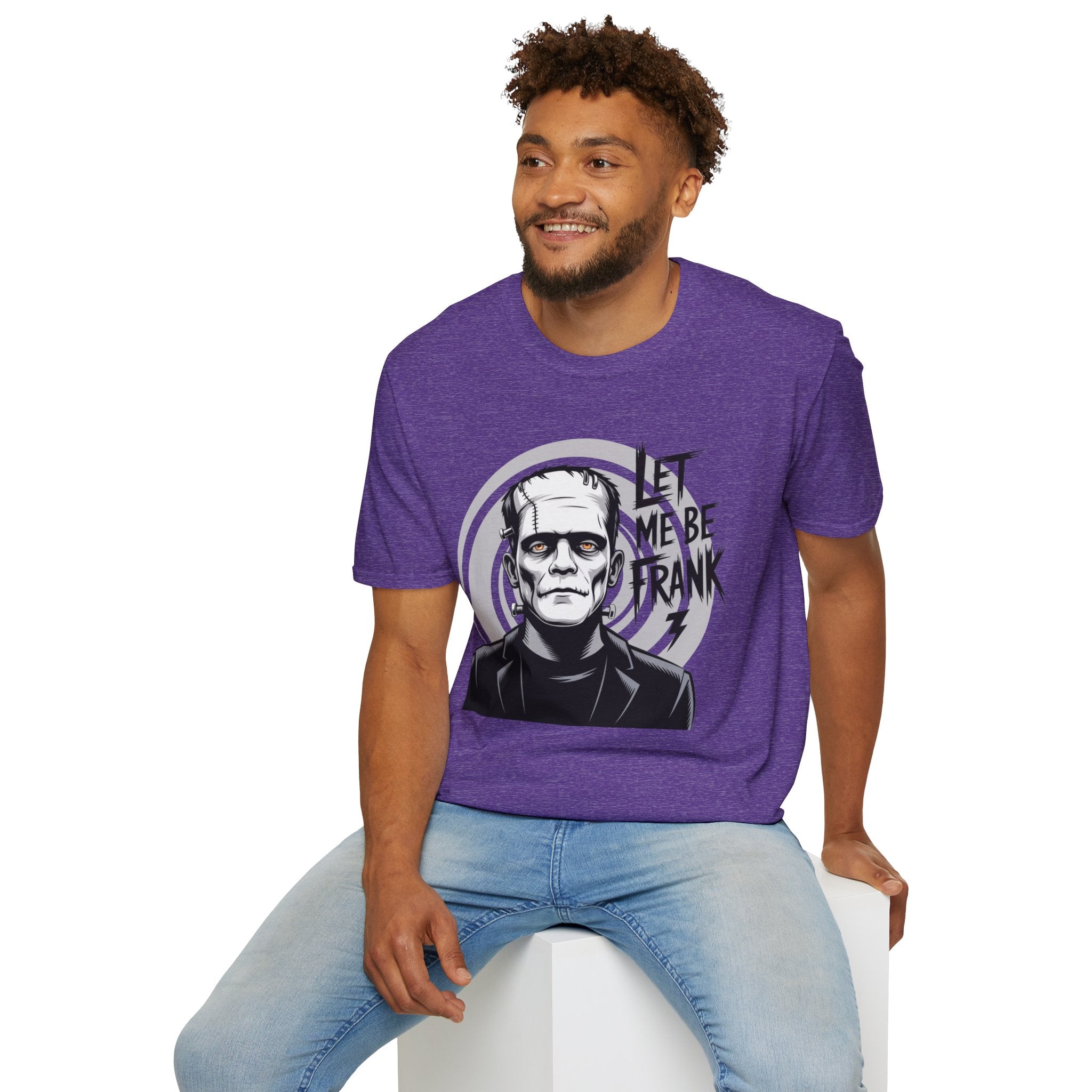 Frankenstein Monster Graphic T-Shirt — "Let Me Be Frank" Halloween Tee
