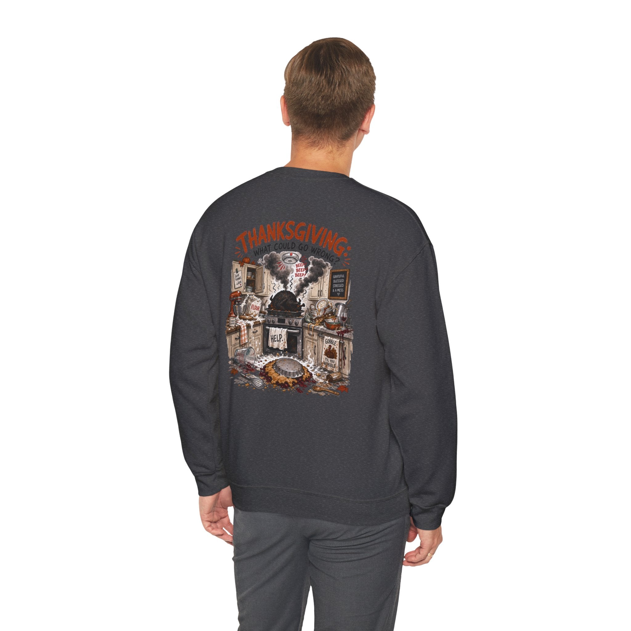 Funny Thanksgiving Crewneck Sweatshirt — Certified Thanksgiving Chef Rustic Holiday Gift Pullover