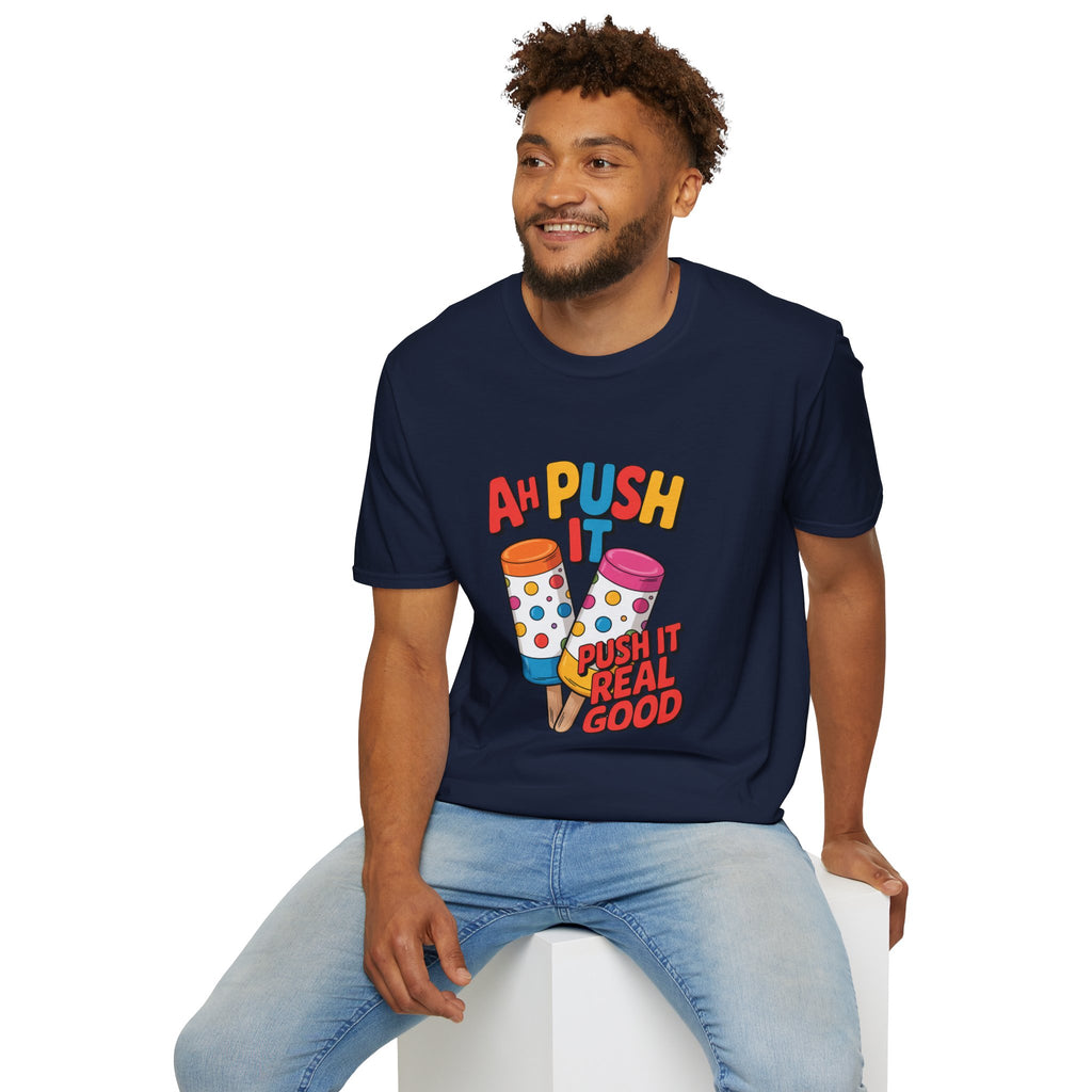 T-Shirt — “Ah Push It” Ice Cream Graphic Tee