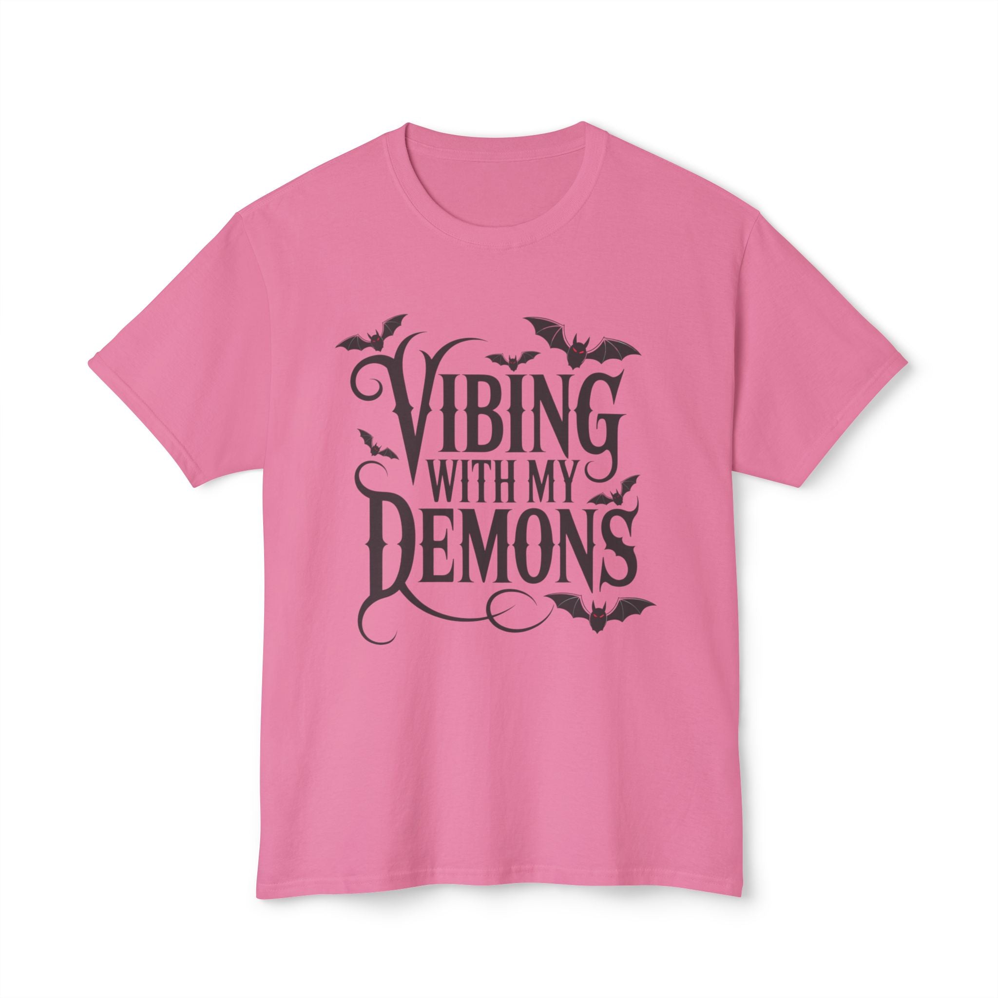 Funny Gothic Halloween T-Shirt — Vibing With My Demons Dark Humor Gift Tee