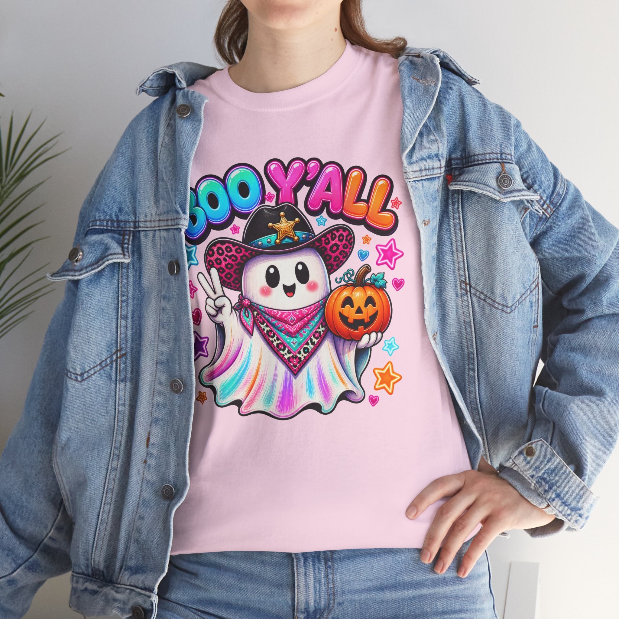 Boo Y’all Ghost Tee — Cute Halloween Pumpkin Trick-or-Treat T-Shirt
