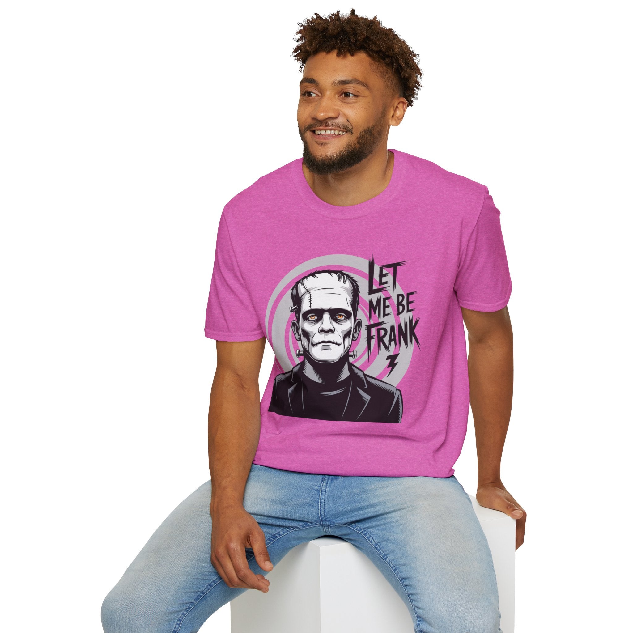 Frankenstein Monster Graphic T-Shirt — "Let Me Be Frank" Halloween Tee