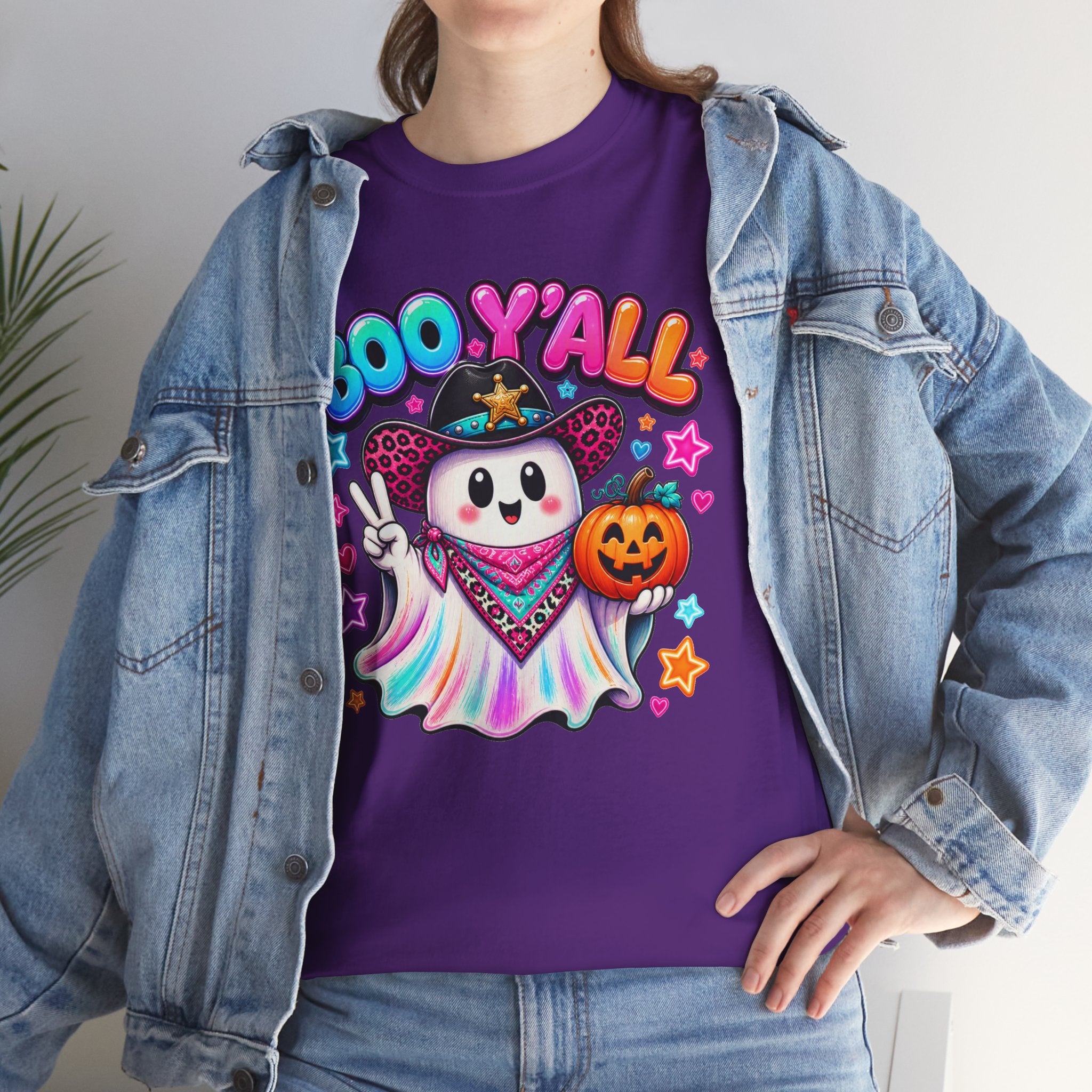 Boo Y’all Ghost Tee — Cute Halloween Pumpkin Trick-or-Treat T-Shirt