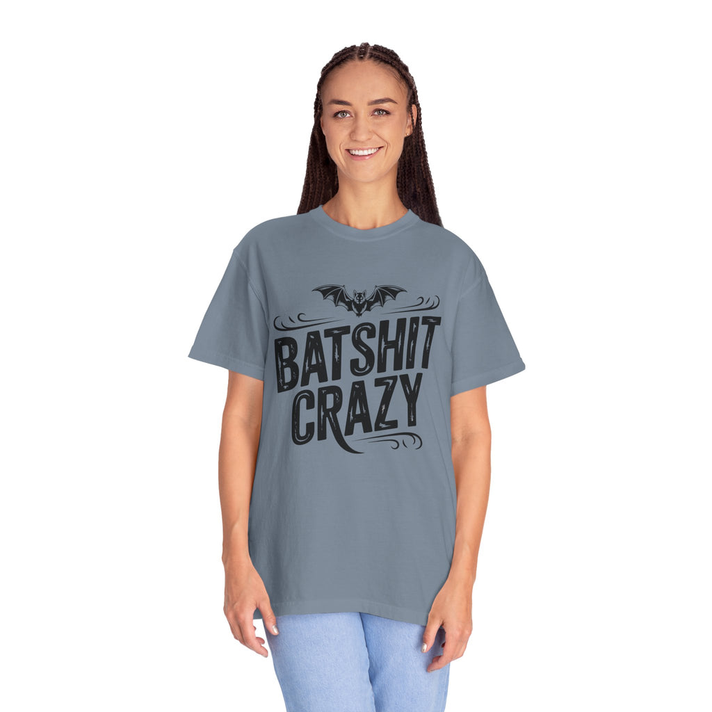 Batshit Crazy T-Shirt — Funny Gothic Bat Graphic Tee for Halloween & Gifts