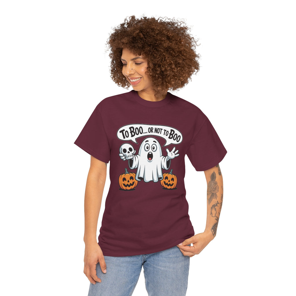 Halloween Ghost Tee - "To Boo... or Not to Boo" Cute Spooky Graphic T-Shirt