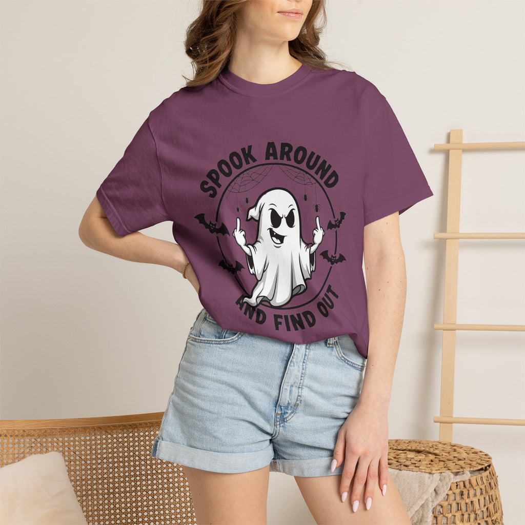 Spook Around And Find Out T-Shirt — Cute Halloween Ghost Graphic Tee