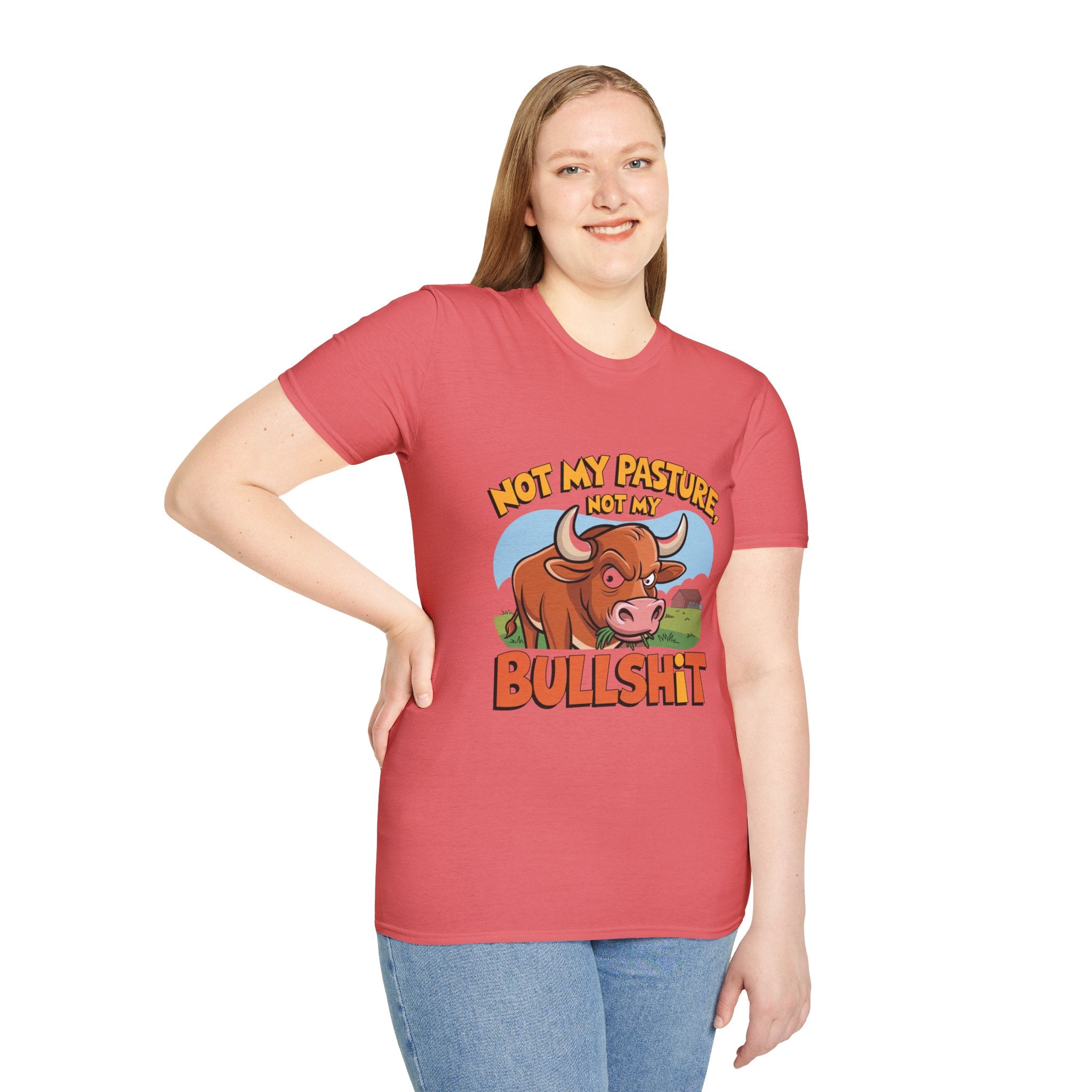 Not My Pasture Not My Bullshit T-Shirt — Funny Cow Graphic Tee