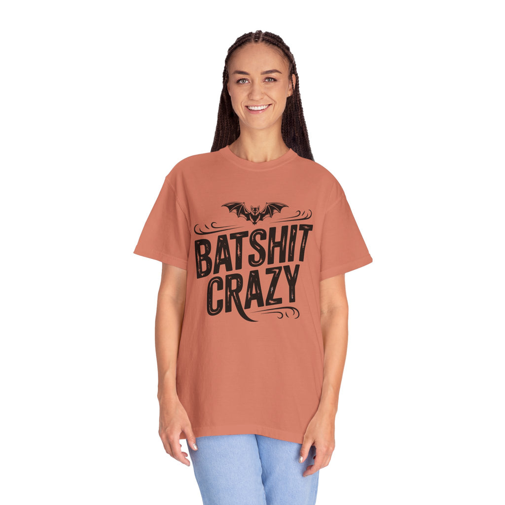 Batshit Crazy T-Shirt — Funny Gothic Bat Graphic Tee for Halloween & Gifts
