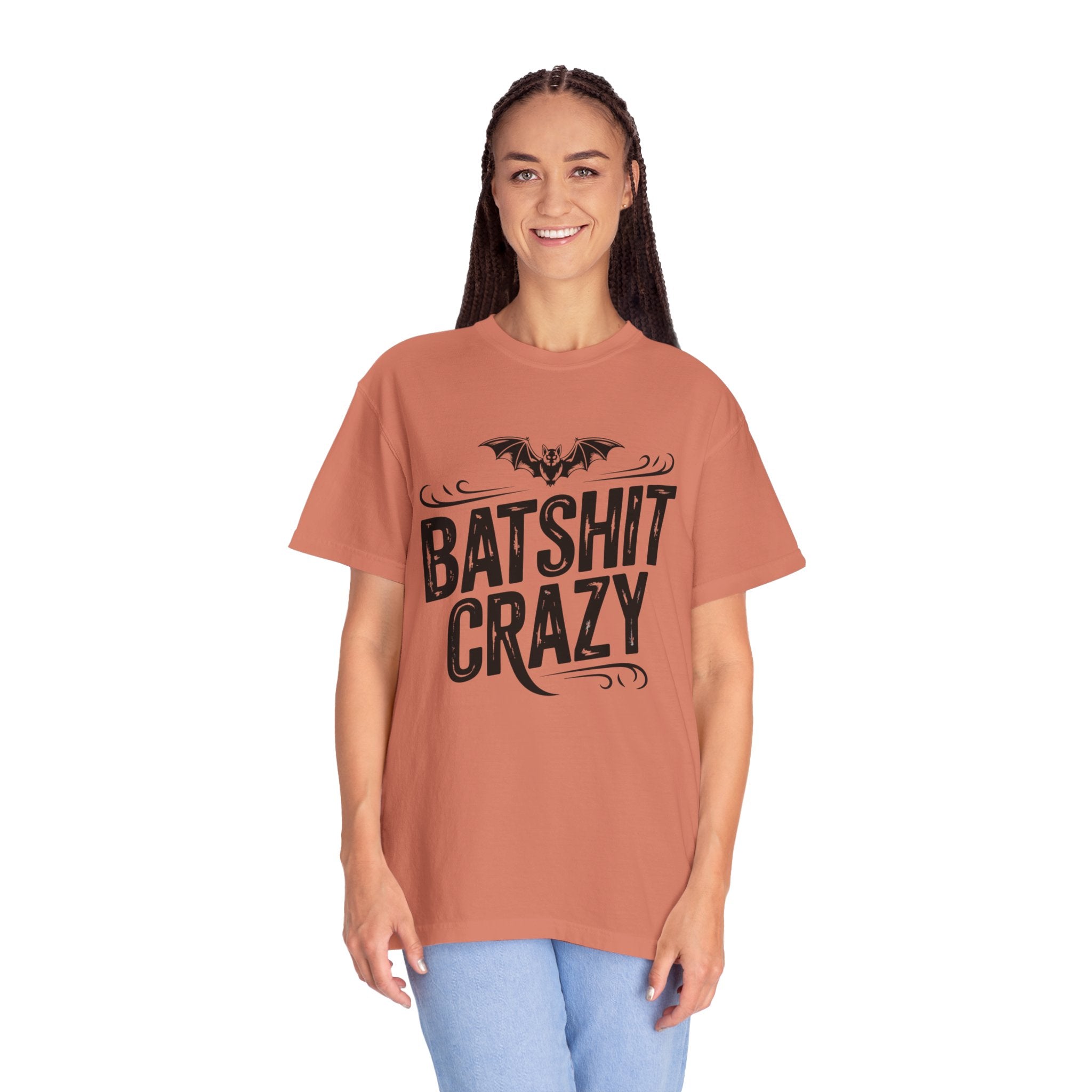 Batshit Crazy T-Shirt — Funny Gothic Bat Graphic Tee for Halloween & Gifts